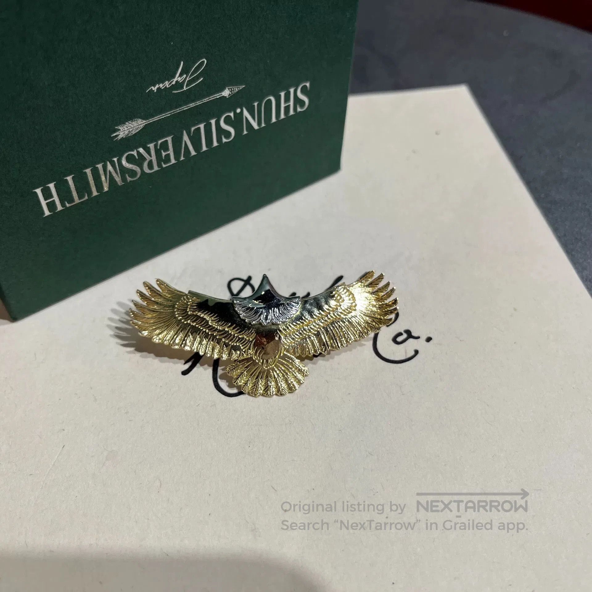 Other Japanese Light Platinum Eagle Pendant Necklace. Size ONE SIZE - 1 Thumbnail