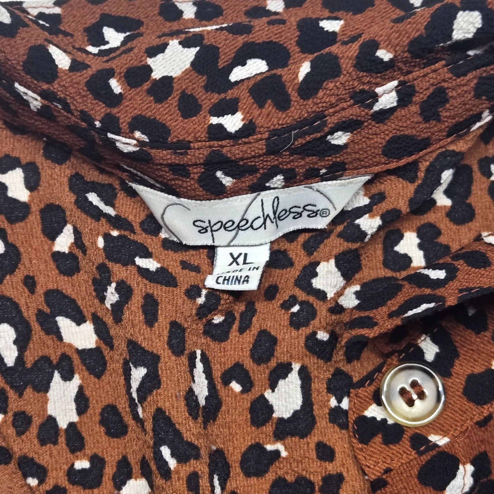Vintage Speechless Romper Brown Animal Print Top Pants One Piece Adult Women's XL Size XL / US 12-14 / IT 48-50 - 4 Thumbnail