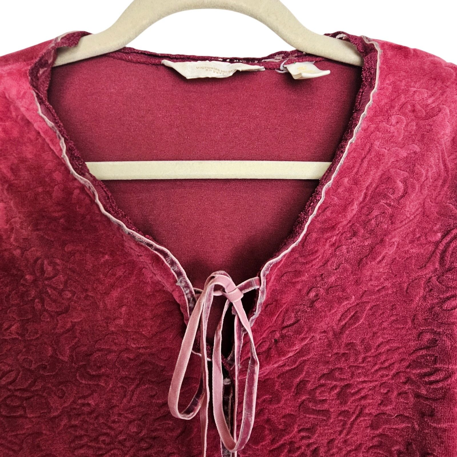 Victoria's Secret VTG Y2K Victorias Secret Country Womens Floral Velour Crop Size S / US 4 / IT 40 - 2 Thumbnail