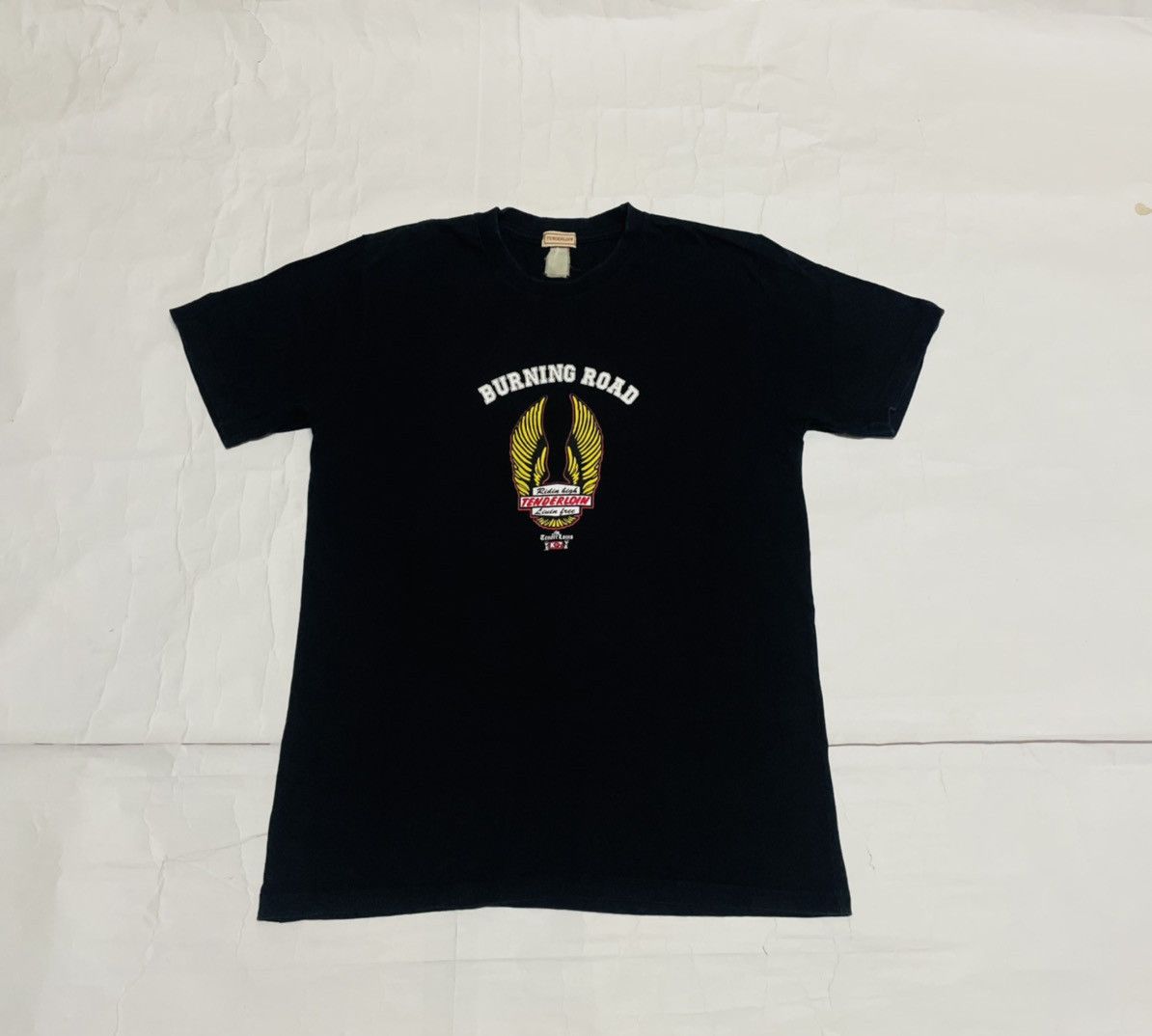 image of Tenderloin Burning Road Tshirt in Black, Men's (Size Medium)
