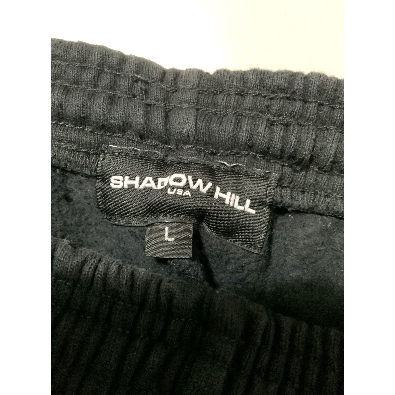 Shadow Hill Shadow Hill USA A World Beyond Heavyweight Black Fleece Jogger Sweatpants Sz. L Men Regular Pants Size L Black Sweatpants Size US 33 - 4 Thumbnail