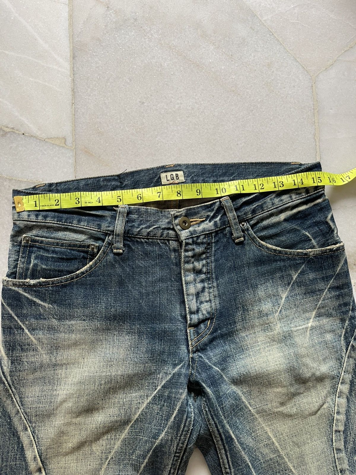 Le Grande Bleu (L.G.B.) L.g.b Wolf Denim Jeans Flare Size US 29 - 19 Thumbnail