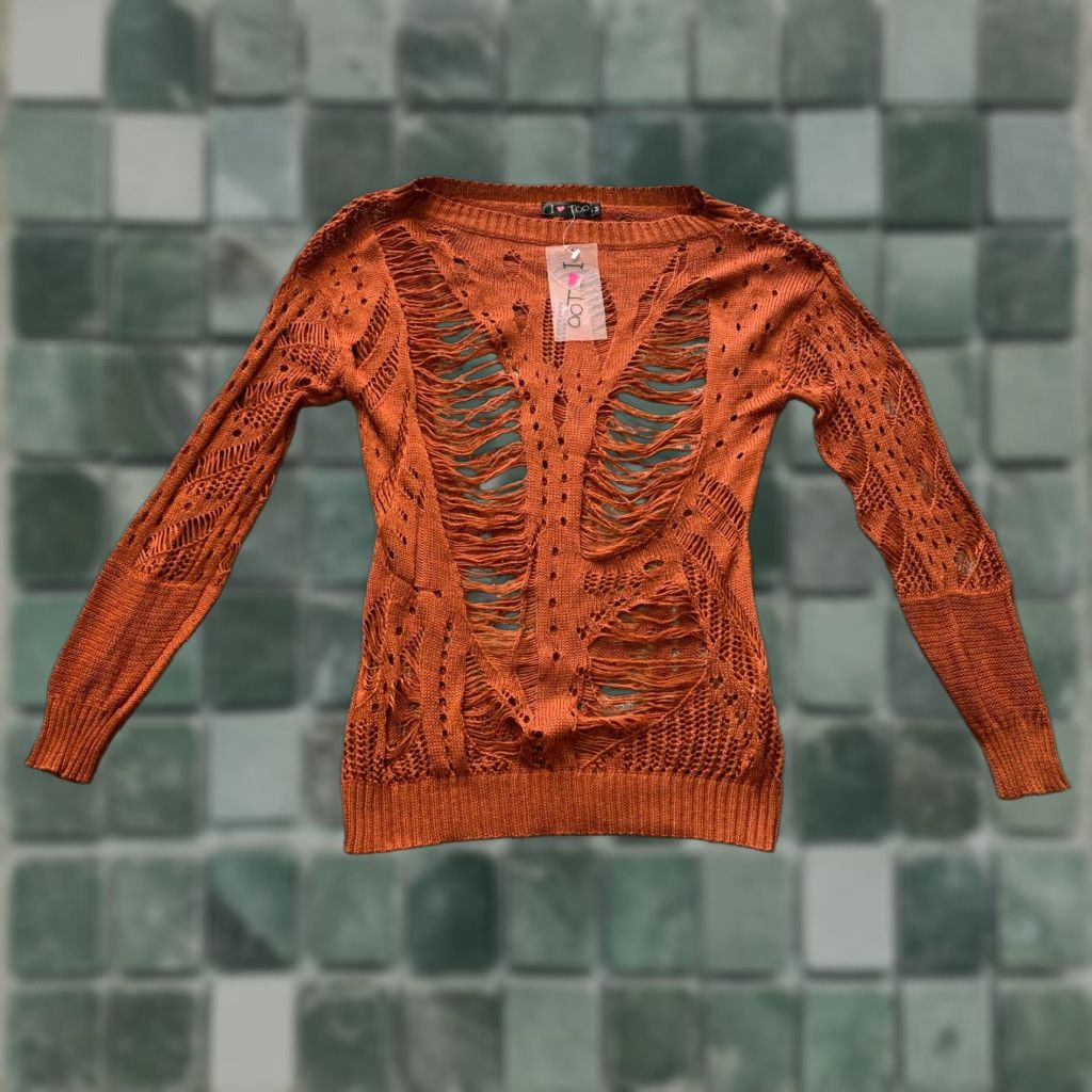 Vintage I Heart Too Long Sleeve Womens M Sweater Brown Size M / US 6-8 / IT 42-44 - 1 Thumbnail