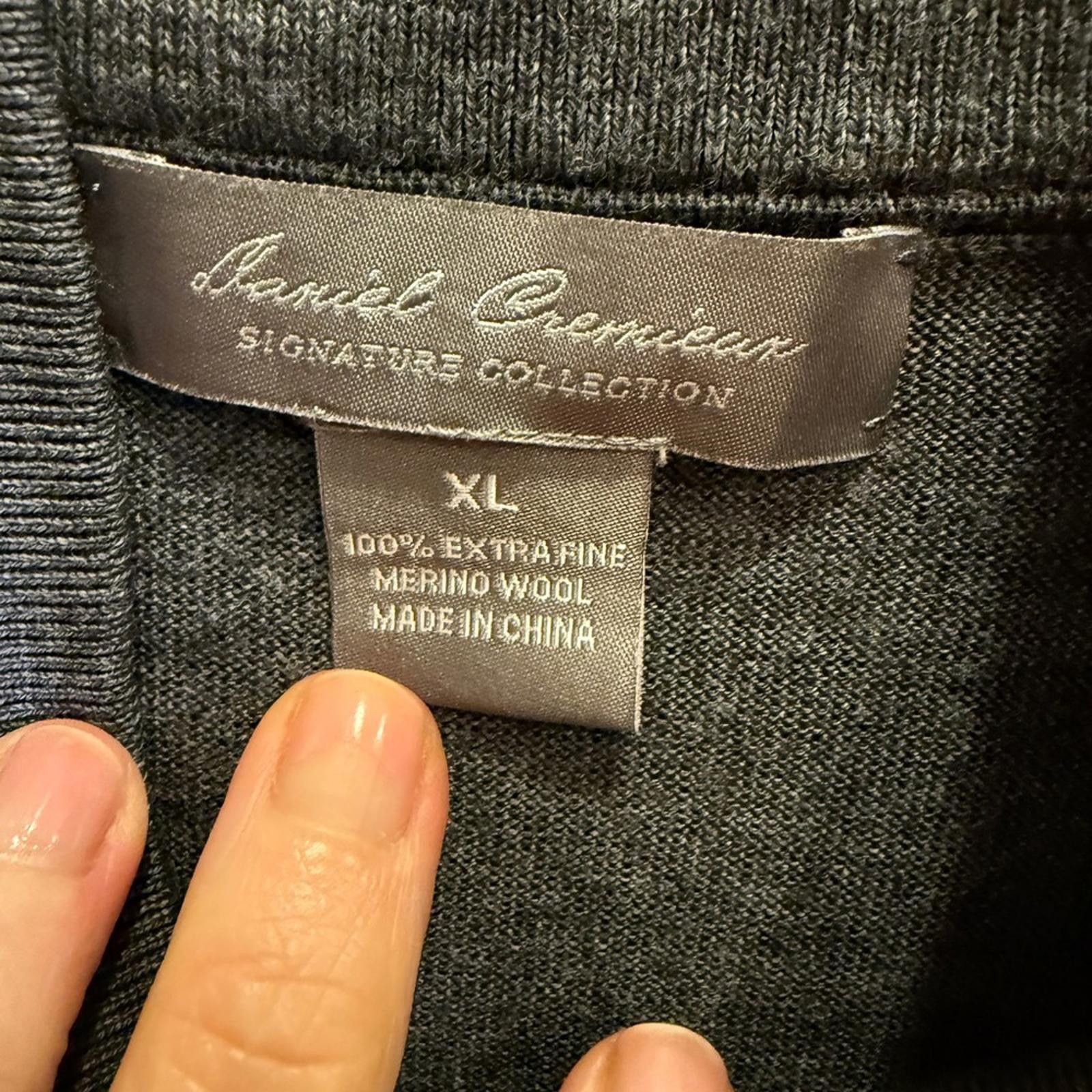 Daniel Cremieux Daniel Cremieux Signature Merino Wool 1/4 Zip-Up Sweater XL Size US XL / EU 56 / 4 - 6 Thumbnail
