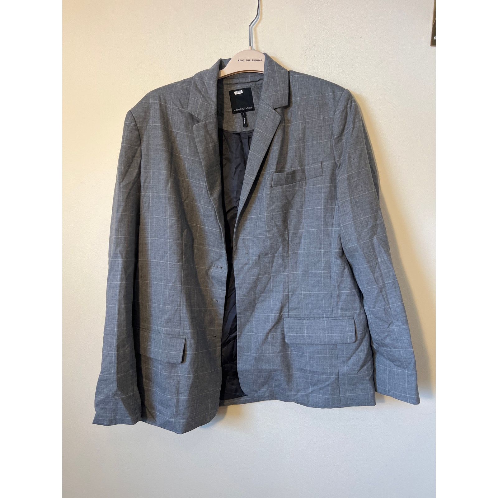 Marissa Webb rtr Marissa Webb Sz M Gray Plaid Madison Boyfriend Blazer Size M / US 6-8 / IT 42-44 - 3 Thumbnail