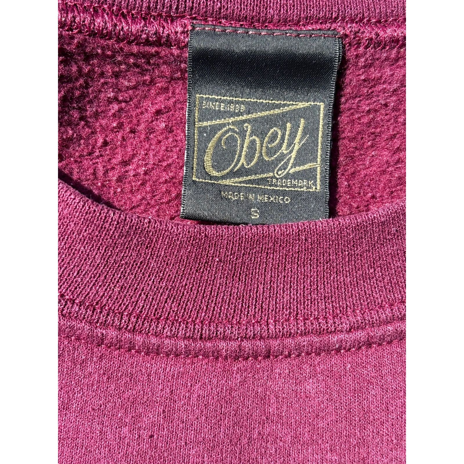 Obey Obey Propaganda No 89 Crewneck maroon logo sweatshirt small Size US S / EU 44-46 / 1 - 3 Thumbnail