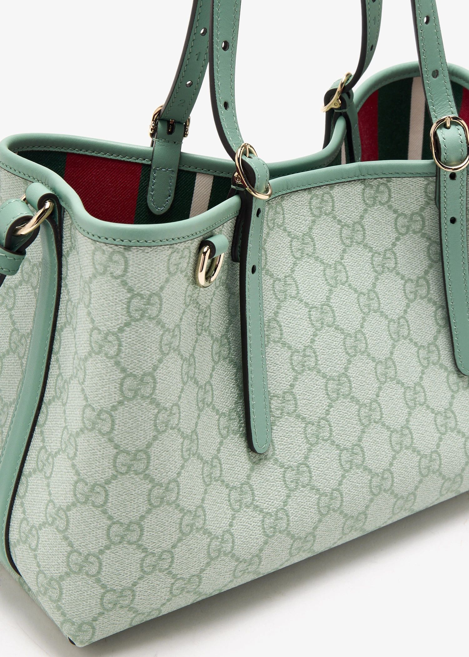 Gucci o1la5ras0526 Size: OS / GG Emblem Medium Tote Bag in Green Size ONE SIZE - 2 Thumbnail