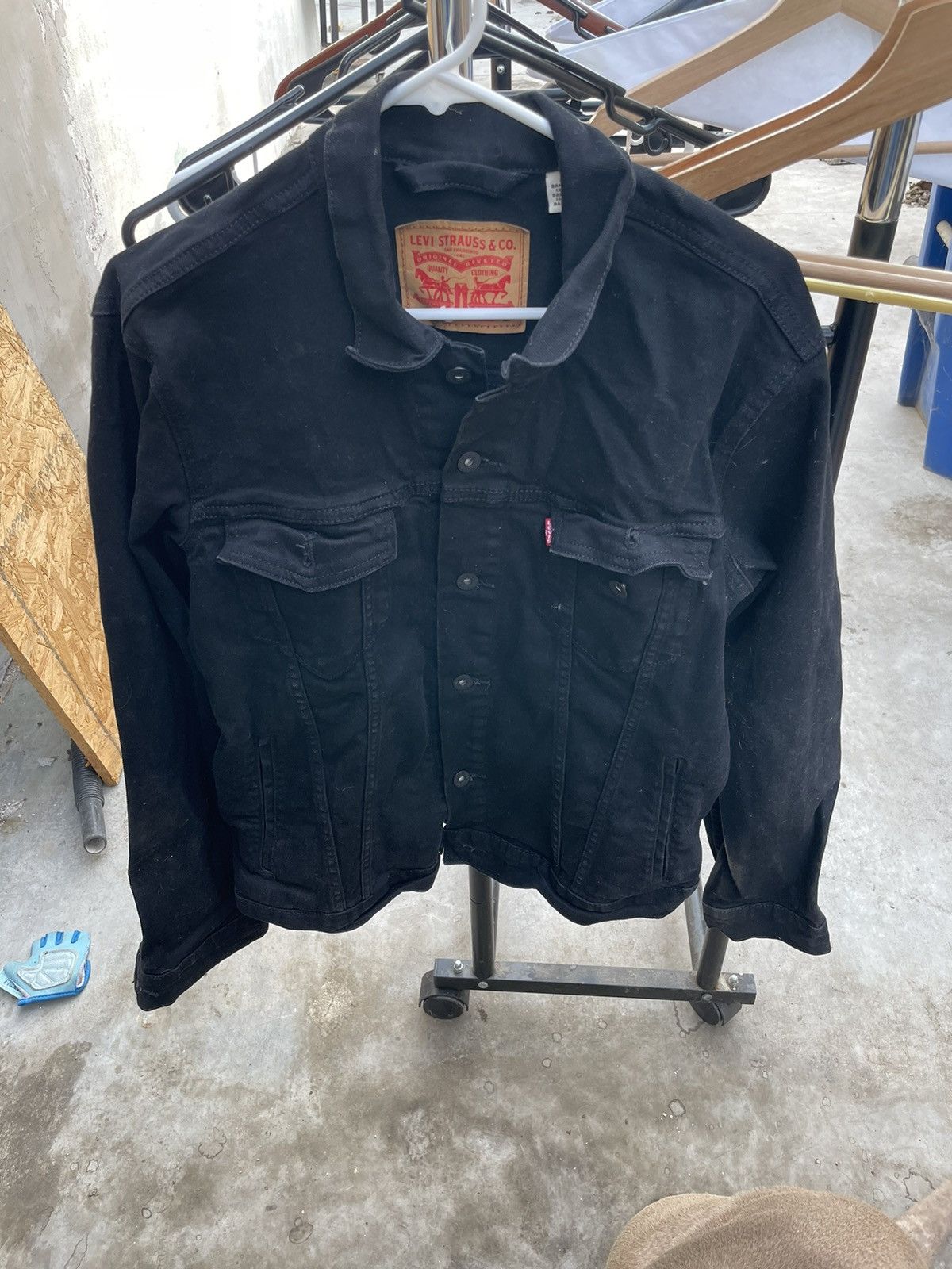 Levi s Levis Premium Rolled Up Dollar Retro Denim Trucker Jacket Grailed