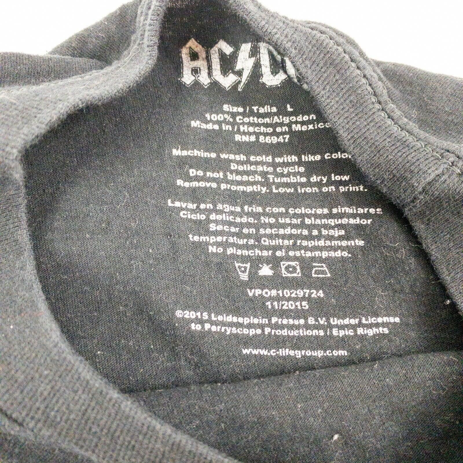 AC/DC AC/DC Back in Black Graphic T Shirt Band Tee Mens Large Size L / US 10 / IT 46 - 12 Thumbnail