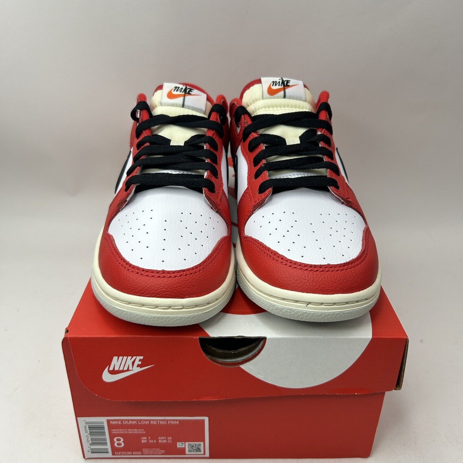 Nike Nike Dunk Low Retro PRM Split “Chicago/University Red” 2023 Size US 8 / EU 41 - 2 Thumbnail
