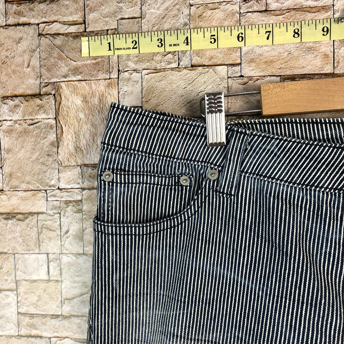 Japanese Brand × Vintage Japanese Brand Blue Stripe Casual Pants #A974 Size US 34 / EU 50 - 7 Thumbnail