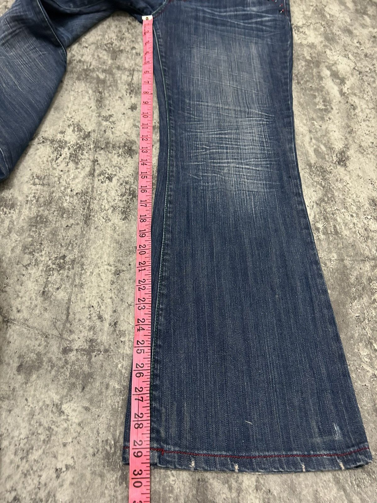 If Six Was Nine × Japanese Brand × Tornado Mart Ado Sweet Strobery Distressed Bootcut Jeans Size US 32 / EU 48 - 20 Thumbnail