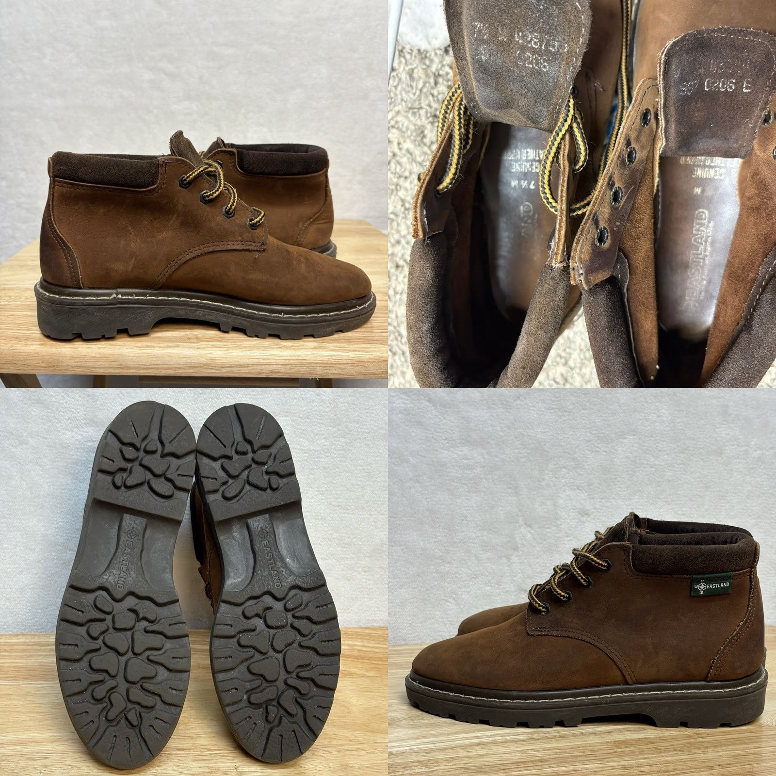 Eastland VINTAGE Eastland Chukka Boot Leather Lace Up Ankle Lug Sole Brown Women 7.5 Size M Casual Size US 8 / IT 38 - 8 Thumbnail