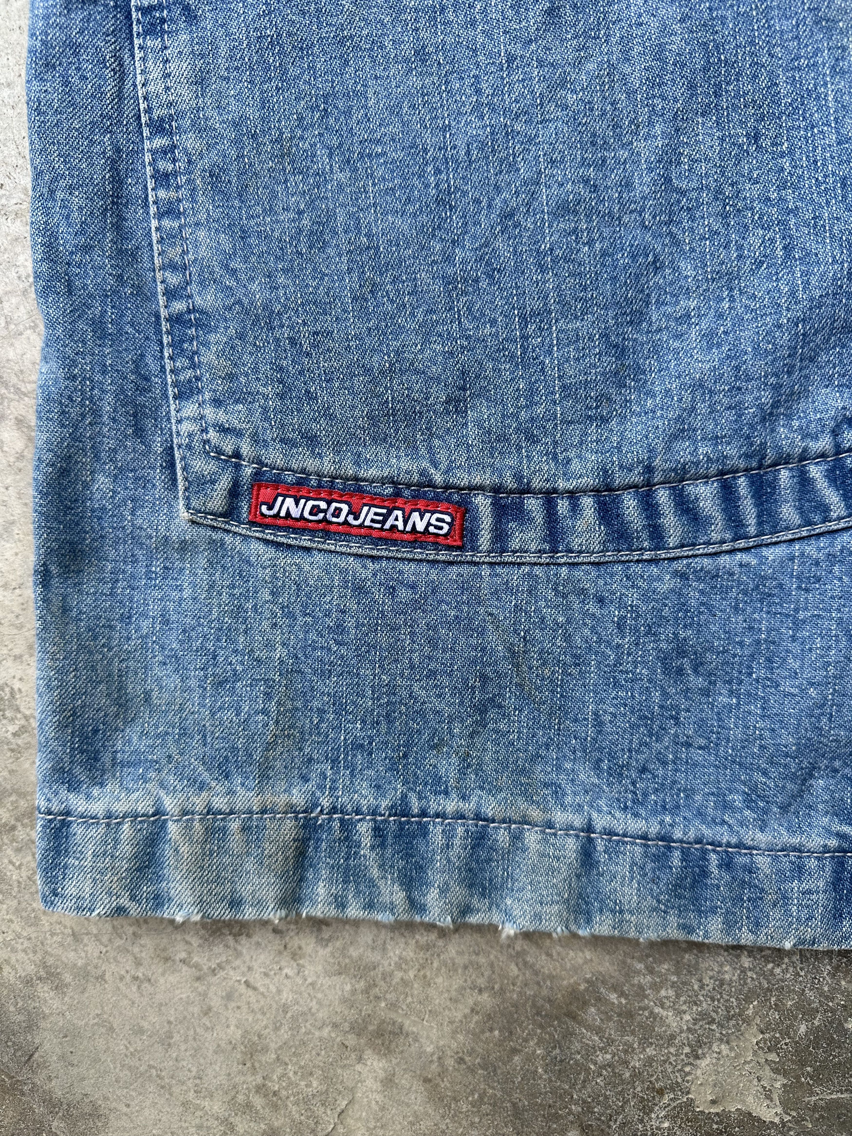 JNCO × Vintage 🔥🔥🔥 90s CRAZY SICK JNCO FLAMING DICE JEANS SHORT JORTS Size US 30 / EU 46 - 7 Thumbnail