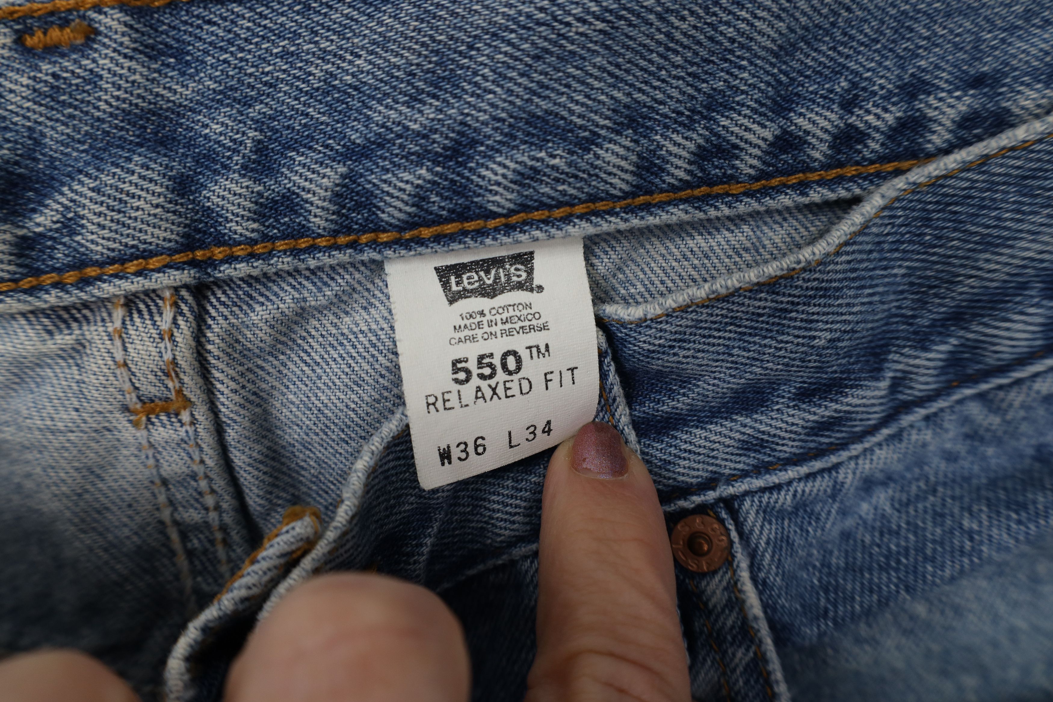 Levi's Vintage Y2K 2000 Levis 550 Relaxed Fit Denim Jeans Blue Size US 36 / EU 52 - 9 Thumbnail