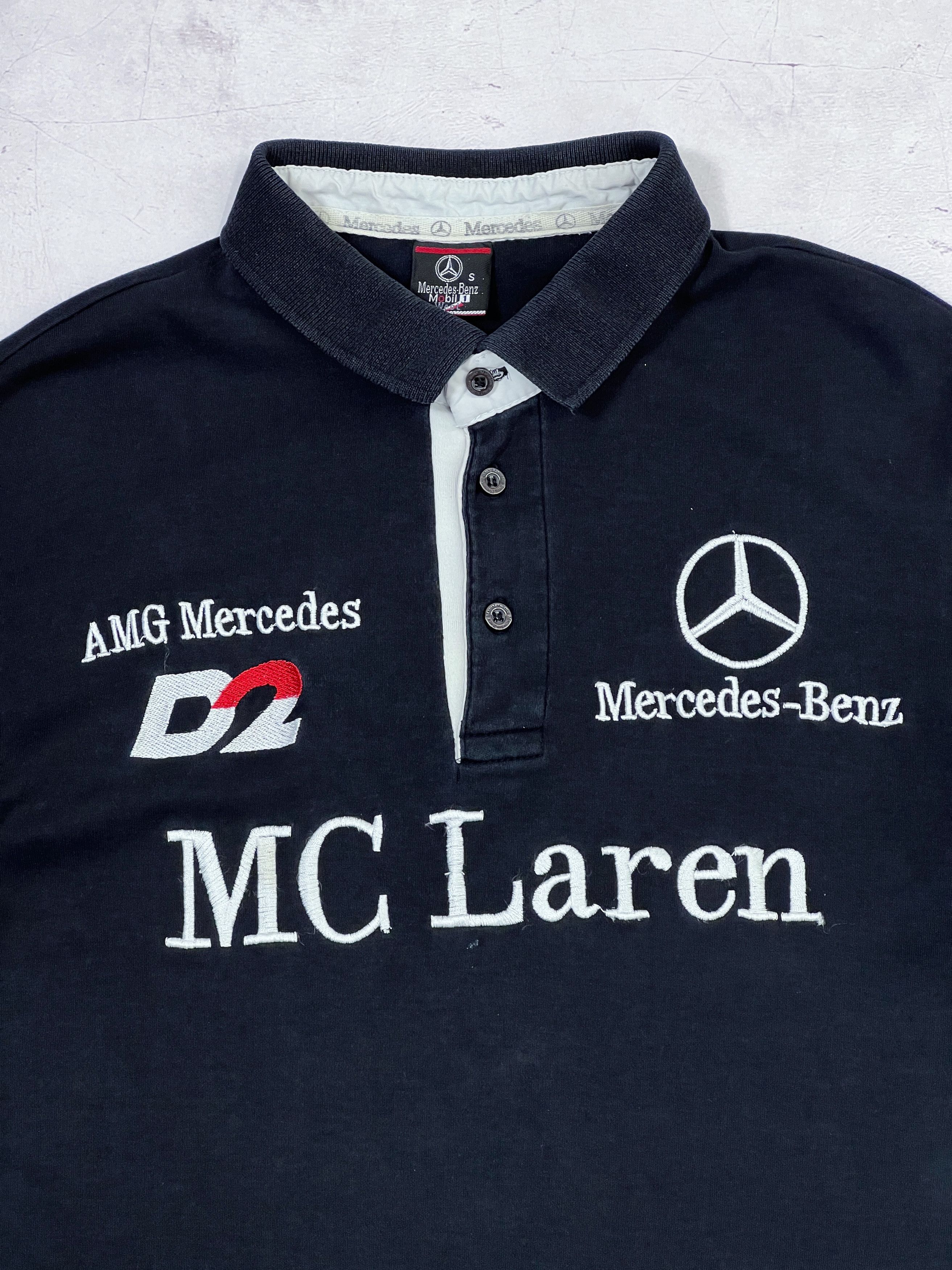 Mercedes-Benz × Vintage Vintage Mercedes Benz T-Shirt Embroided Big Logo Size US S / EU 44-46 / 1 - 3 Thumbnail