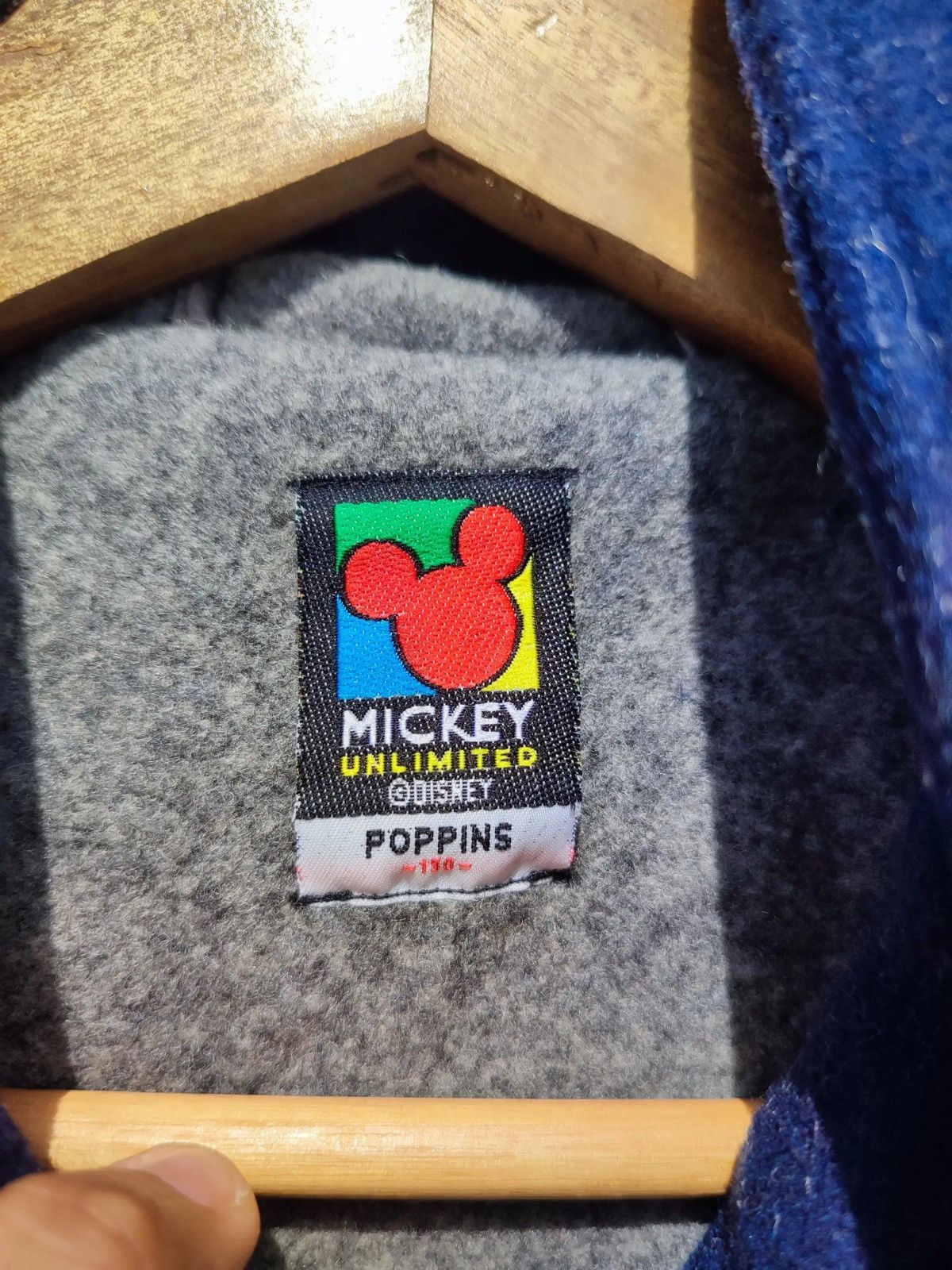 Disney × Mickey Mouse × Vintage Vintage Mickey Unlimited Disney Duffle Coat Blue Wool-Blend Size US S / EU 44-46 / 1 - 8 Thumbnail