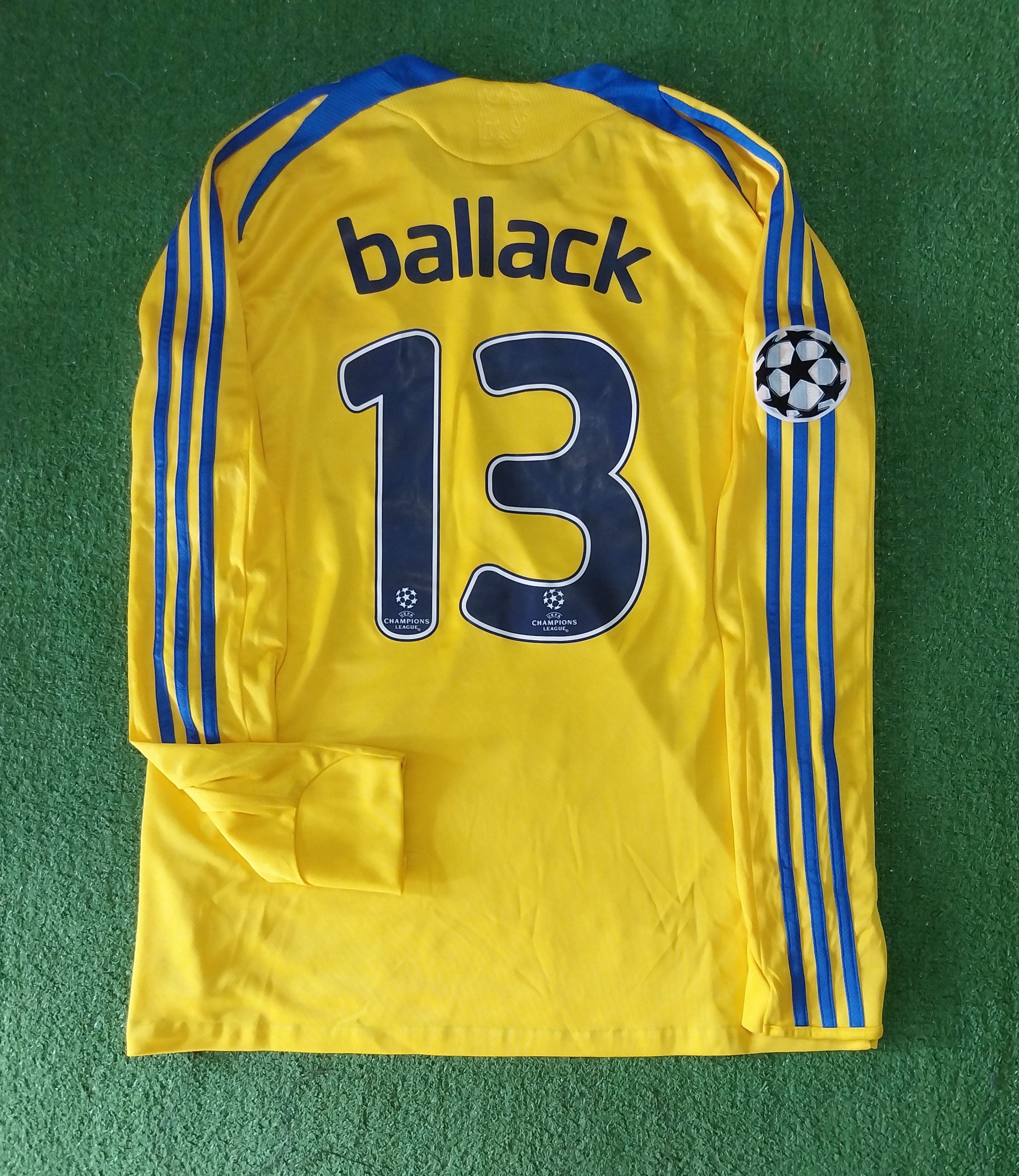 Adidas Chelsea away 2008/2009 ballack long sleeve jersey football Size US L / EU 52-54 / 3 - 2 Thumbnail