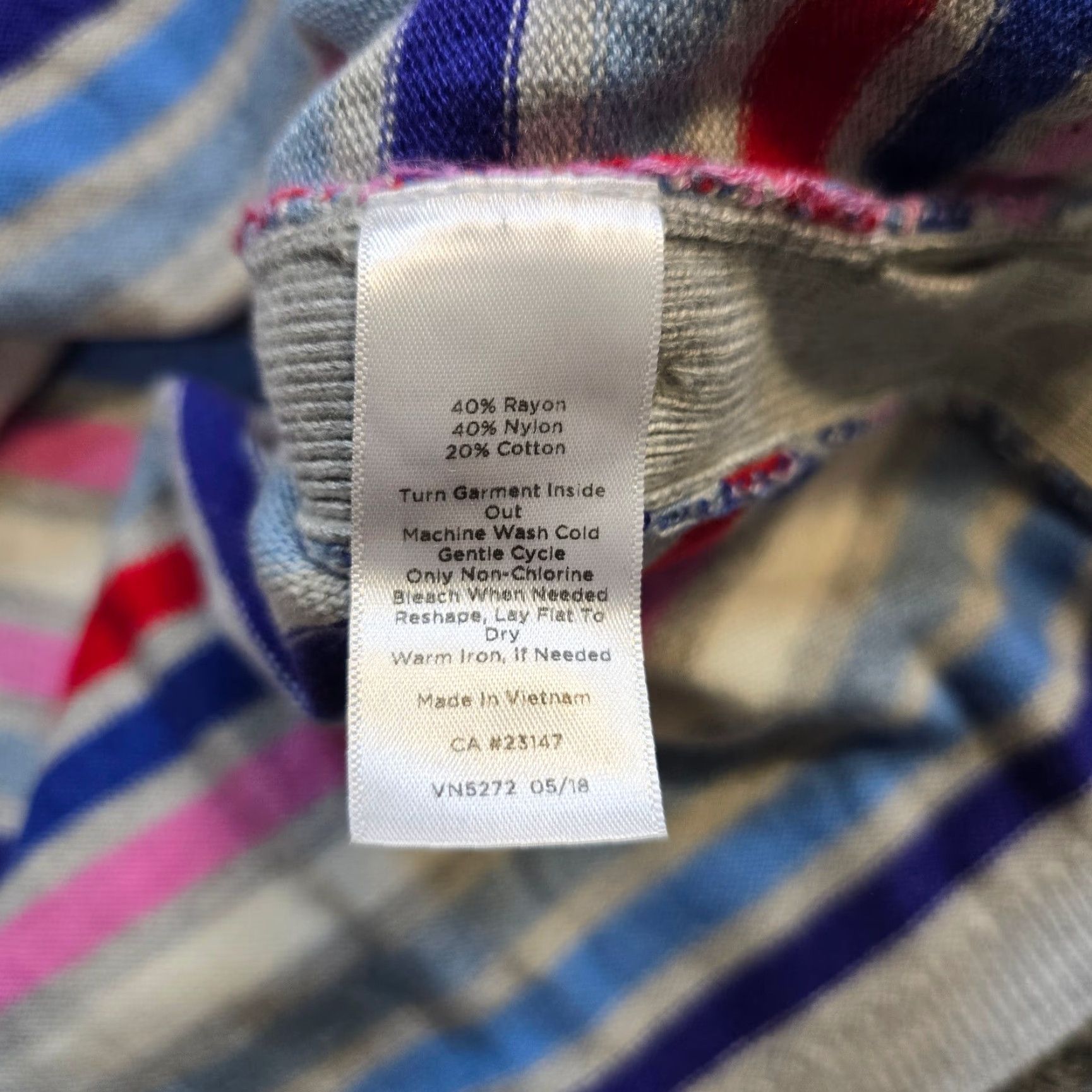 Talbots Talbots Sweater Womens Size XL Gray Rainbow Stripe Long Sleeve Casual Size XL / US 12-14 / IT 48-50 - 7 Thumbnail