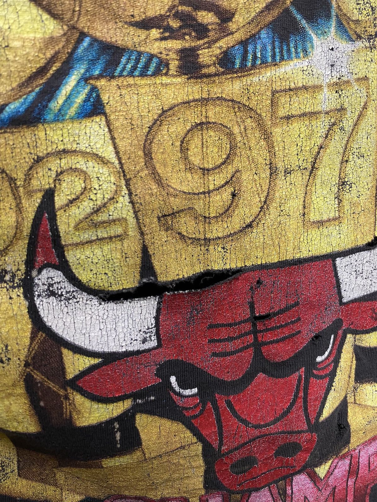 NBA Vintage 90’s Chicago Bulls Rap Tee Shirt Rare XLarge Size US XL / EU 56 / 4 - 8 Thumbnail