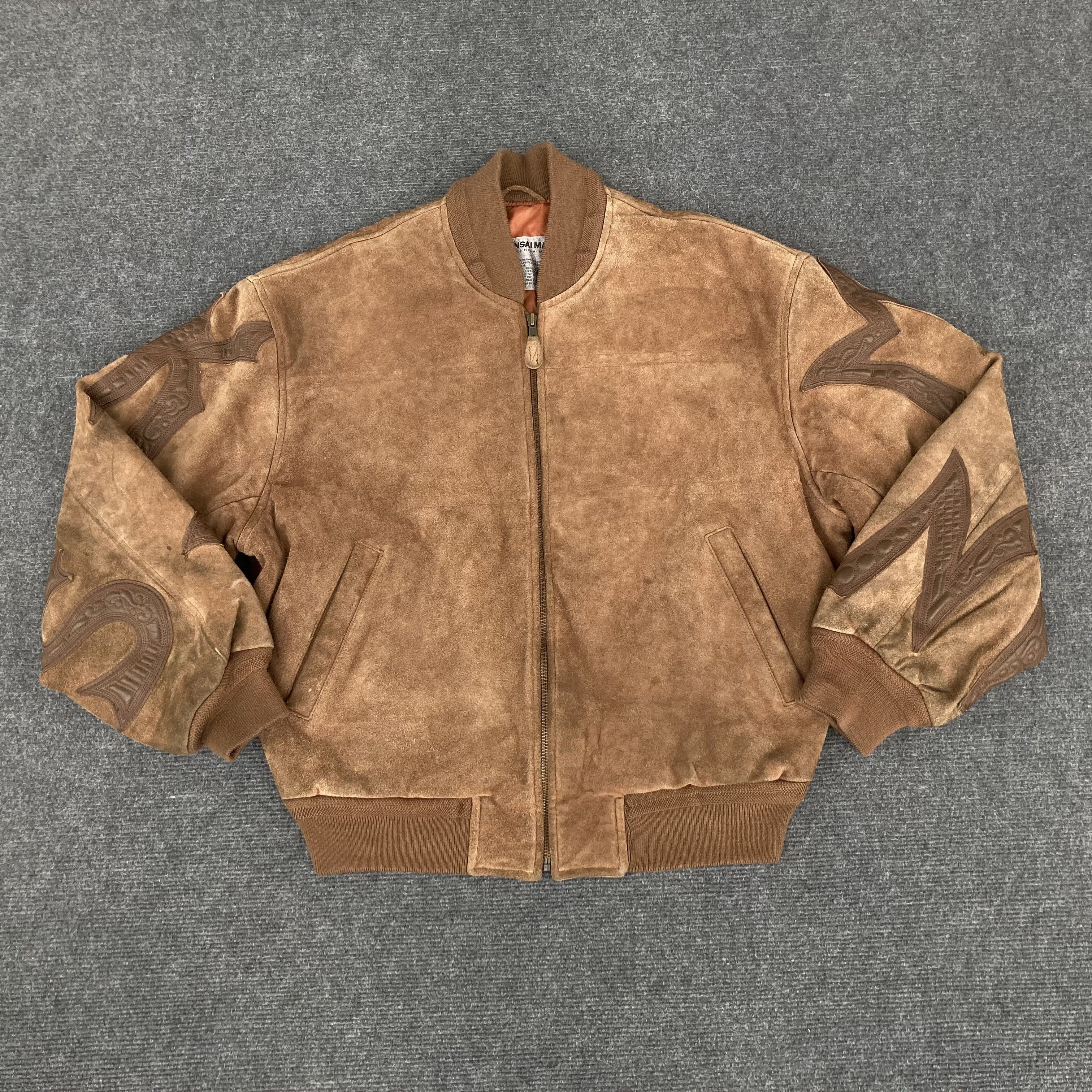 Designer × Kansai Yamamoto Kansai MAN Yutaka Nishimura Suede Leather Bomber Jacket Size US M / EU 48-50 / 2 - 1 Thumbnail