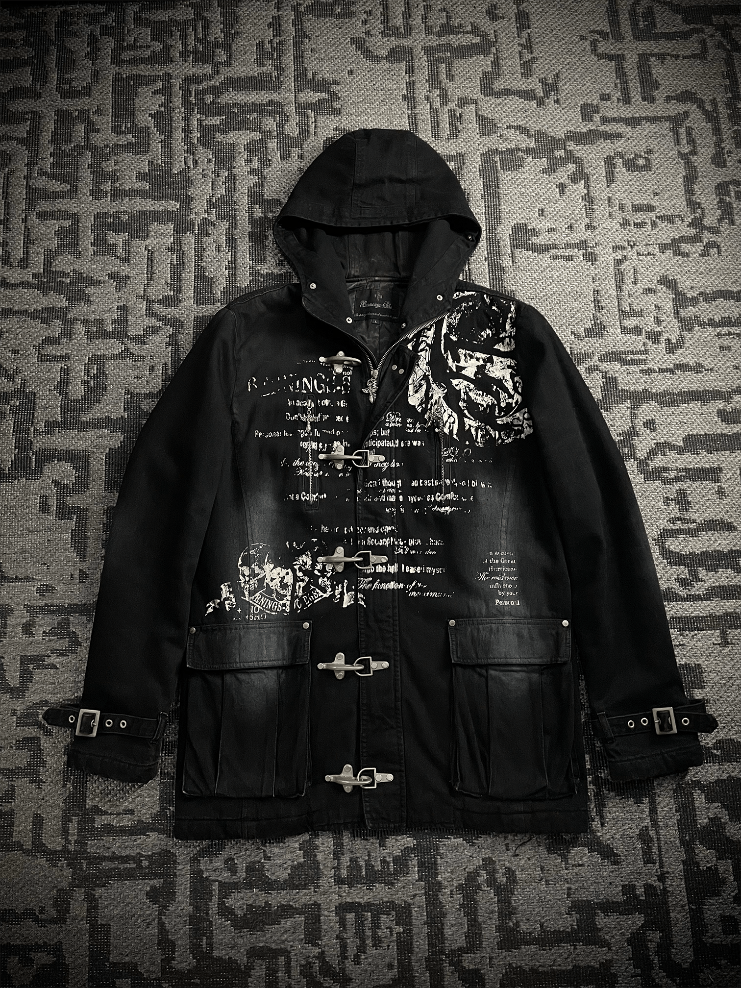 Japanese Brand Bernnings Sho Poem Seditionaries Buckle Denim Hoodie Jacket Size US S / EU 44-46 / 1 - 1 Thumbnail