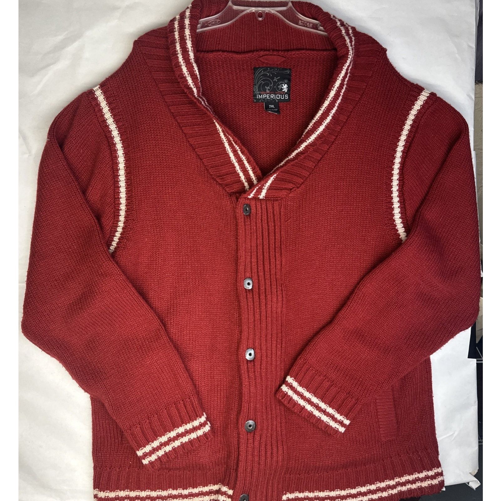 & Other Stories Imperious Trading Red and White Cardigan size 2XL Christmas Size US XXL / EU 58 / 5 - 1 Thumbnail