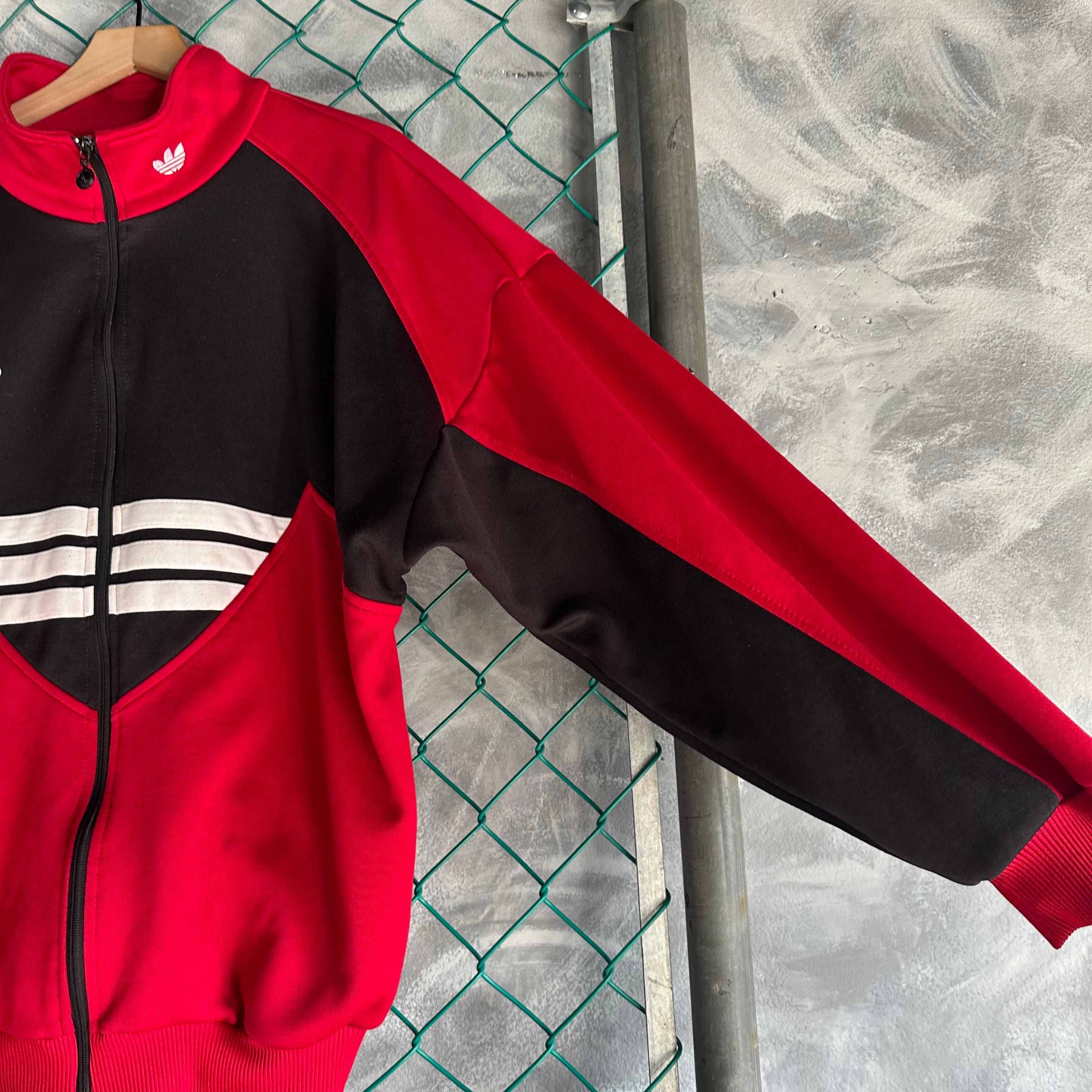 Adidas Vintage Adidas Track Jacket Red University Of New England Size US L / EU 52-54 / 3 - 3 Thumbnail