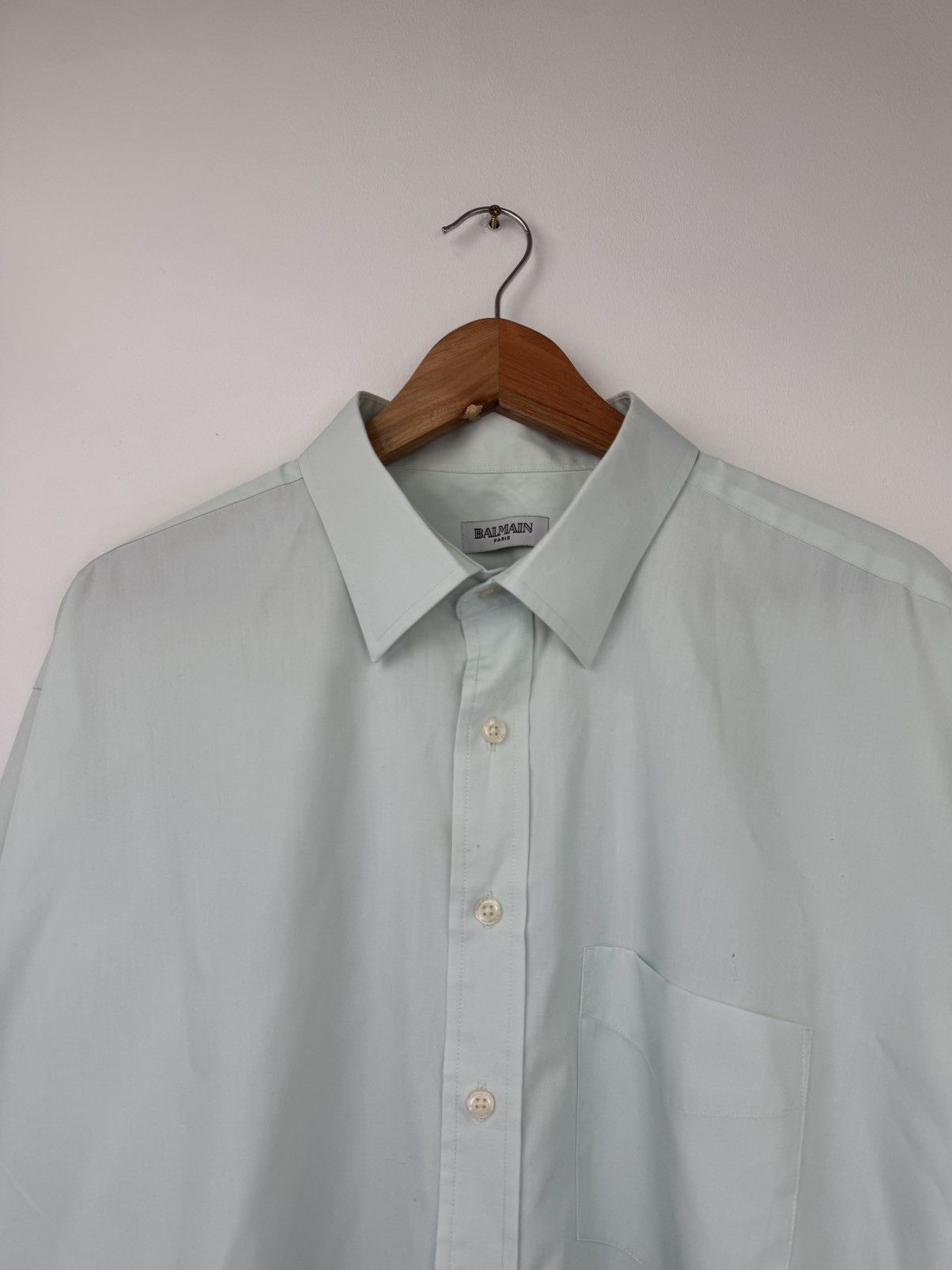 Balmain Balmain Paris Men Shirt Turquoise Size XL Size US XL / EU 56 / 4 - 3 Thumbnail