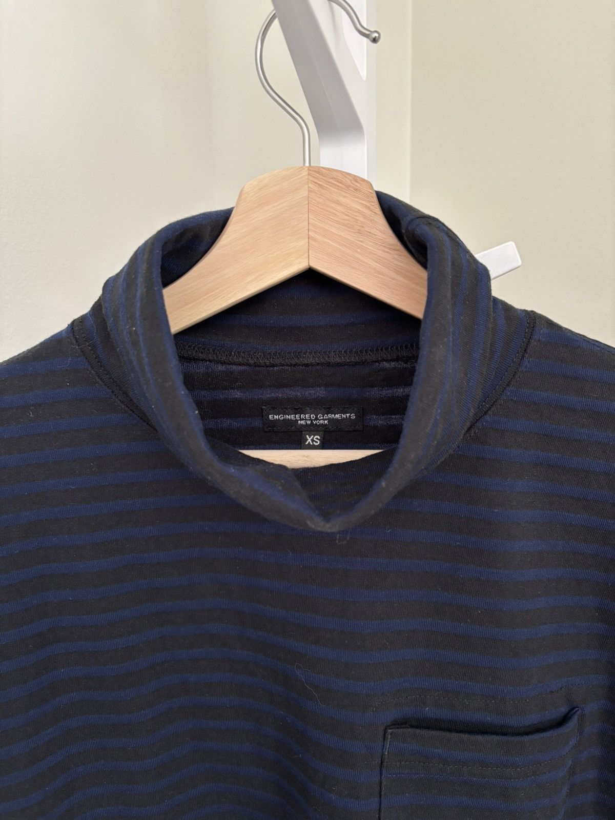 Engineered Garments Engineered Garments black blue polo neck top NEW Size US XS / EU 42 / 0 - 2 Thumbnail