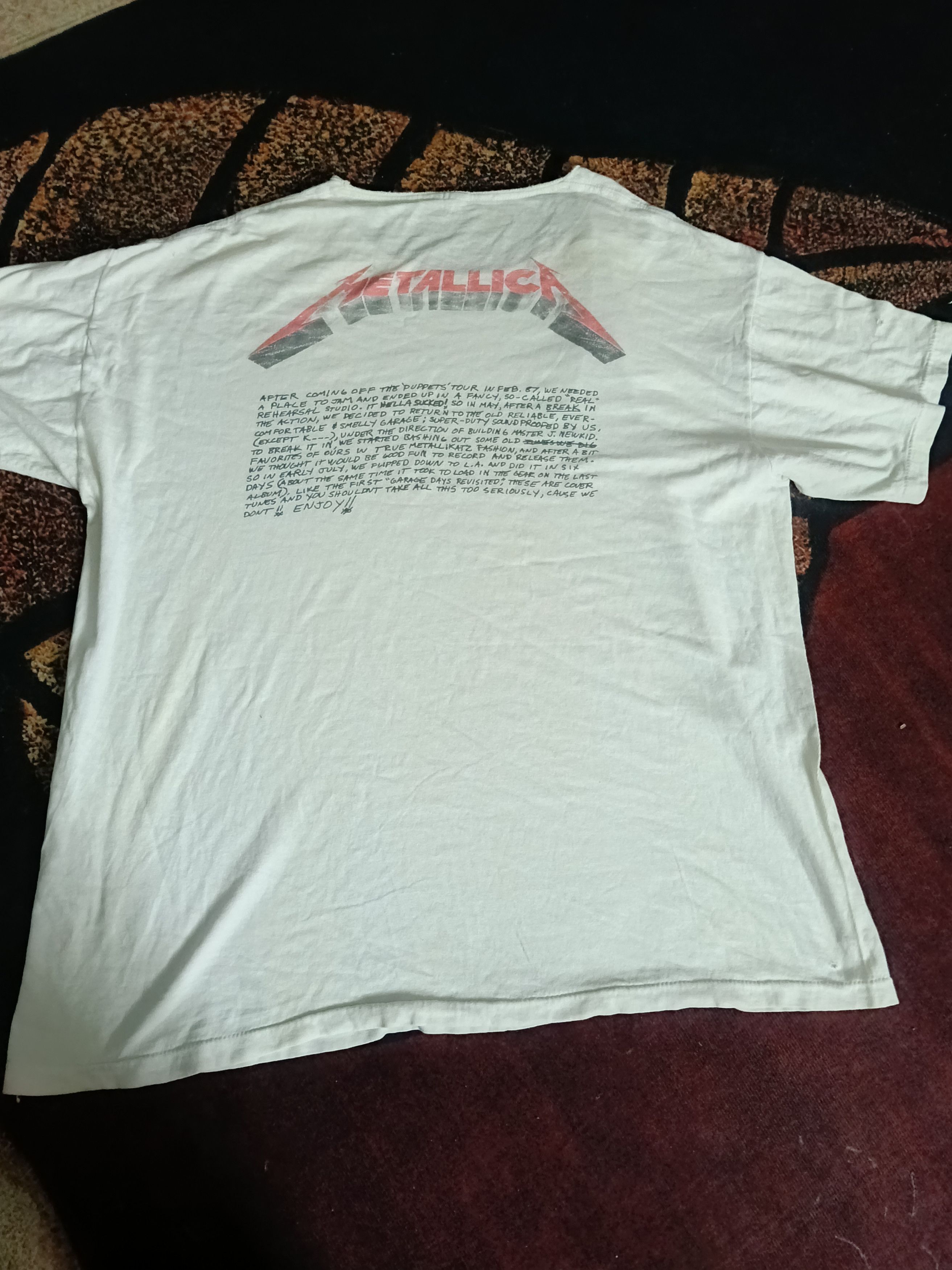 Band Tees Vintage 1987 Metallica Crash course in brain surgery Size US XL / EU 56 / 4 - 2 Thumbnail