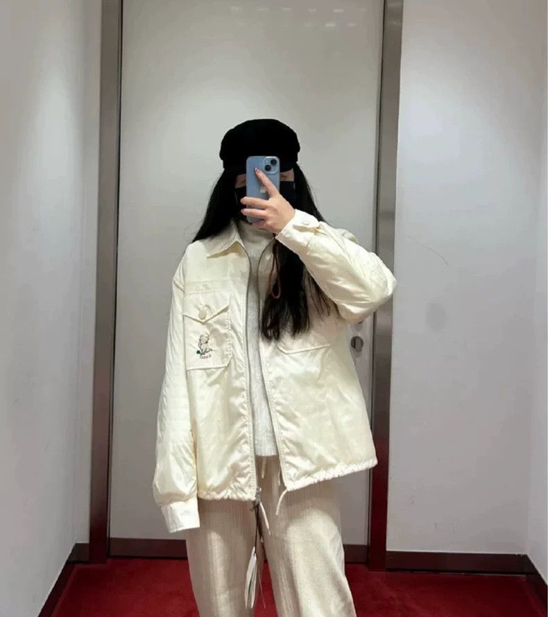 Gucci GucciMilky white cat embroidered lapel long-sleeved jacket Size XXS / US 00 / IT 34 - 7 Thumbnail