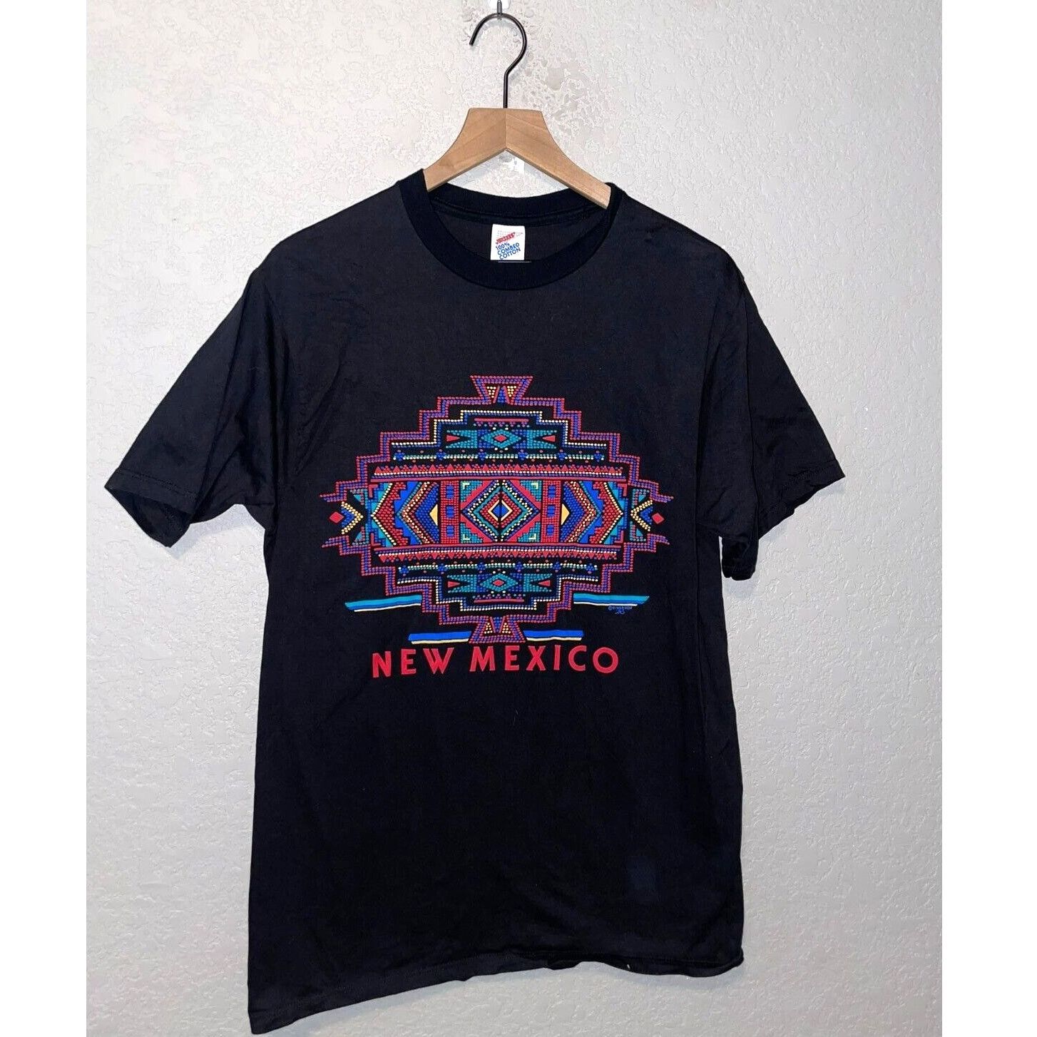 Jerzees Vintage New Mexico Shirt Western Tribal Graphic Black L Tee Size US L / EU 52-54 / 3 - 1 Thumbnail