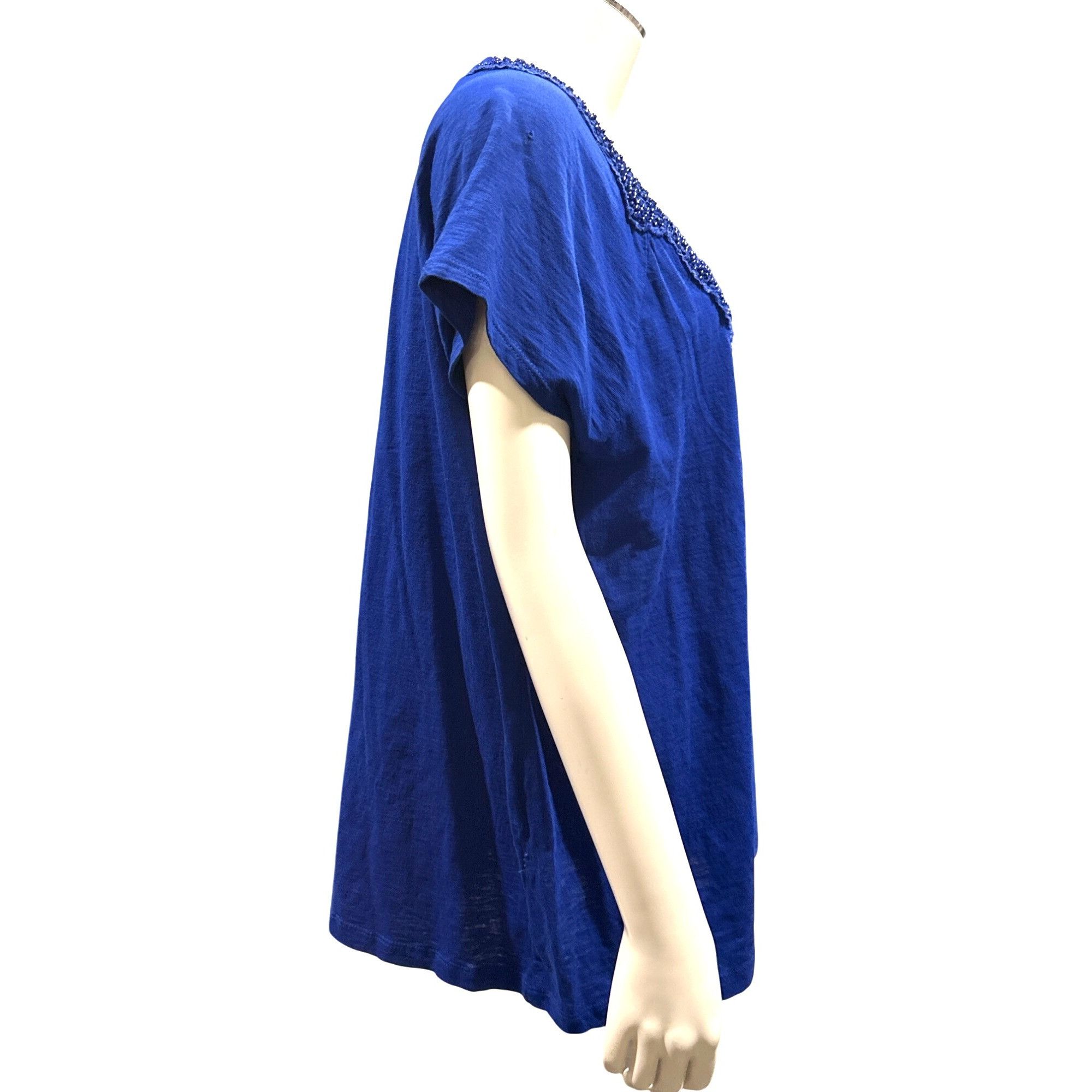 Chicos Chicos Royal Blue Short Sleeve Tee Classic Soft Stretch Casu Size XS / US 0-2 / IT 36-38 - 4 Thumbnail