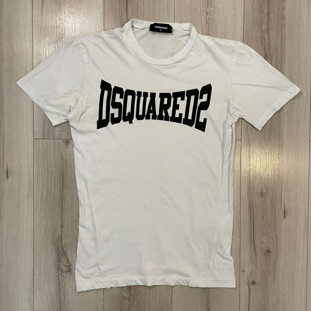 Dsquared2 White Tee T-shirt Big Logo Spellout