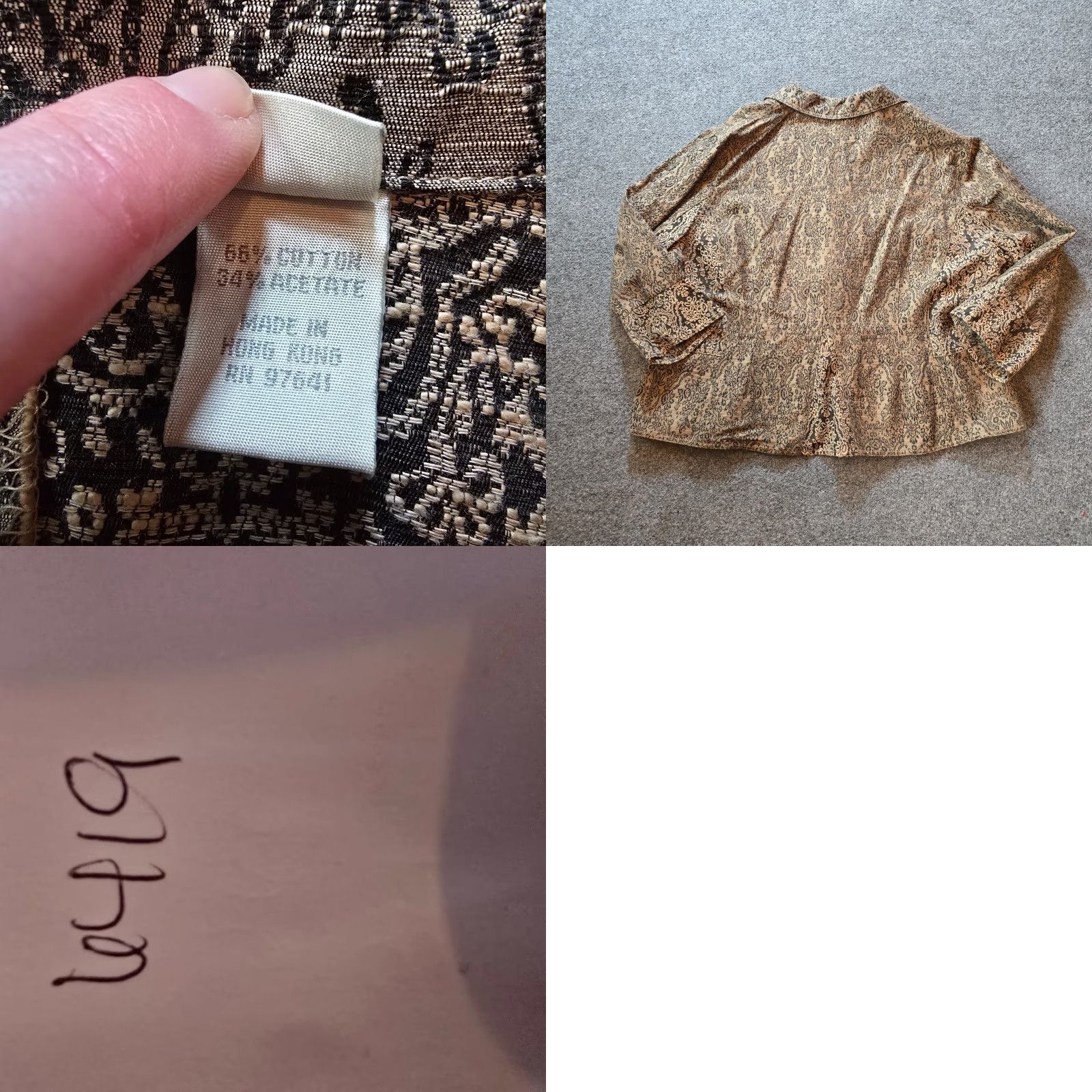 J. Jill VINTAGE J. Jill Blazer Jacket Womens 26W Beige Floral Button Career Capsule Twill Plus Modern Classics Womens Size 4XL / US 24-26 - 8 Thumbnail