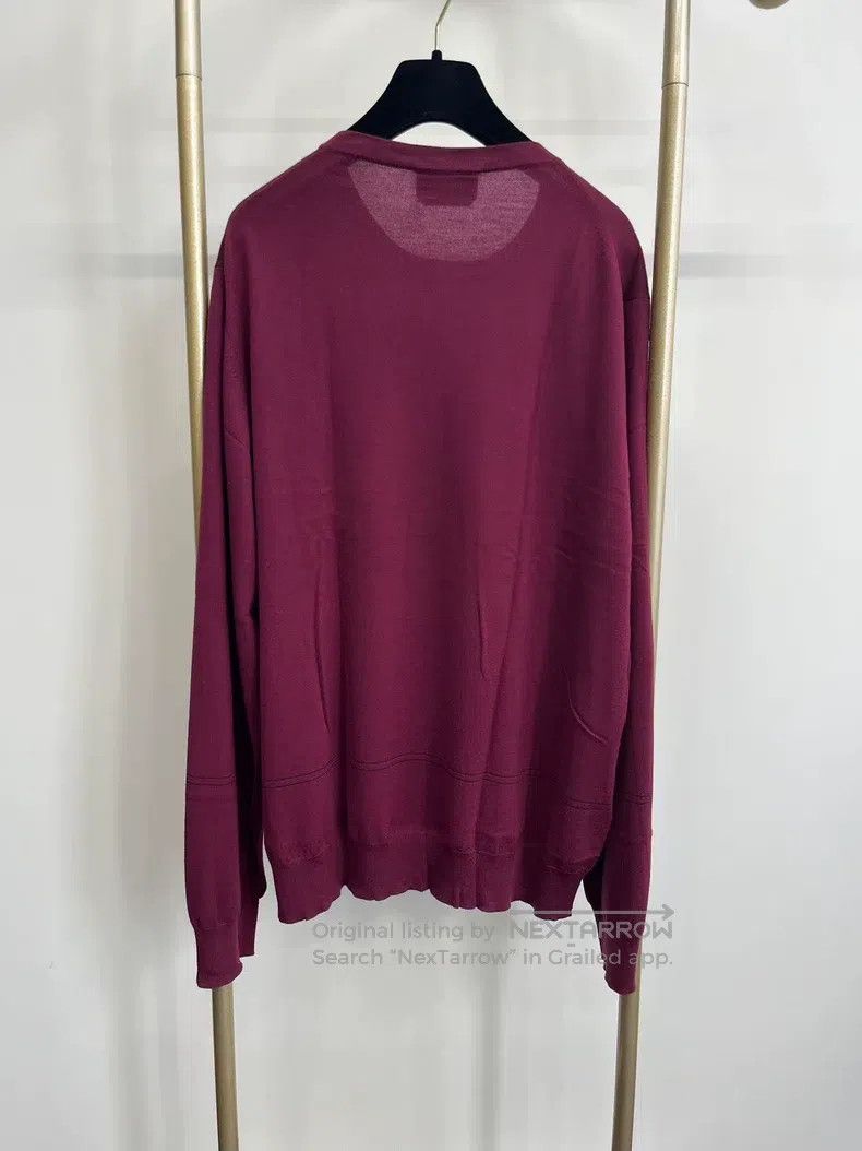 Hermes Hermes Knitted wool and leather long-sleeved T-shirt Size US XXL / EU 58 / 5 - 2 Thumbnail