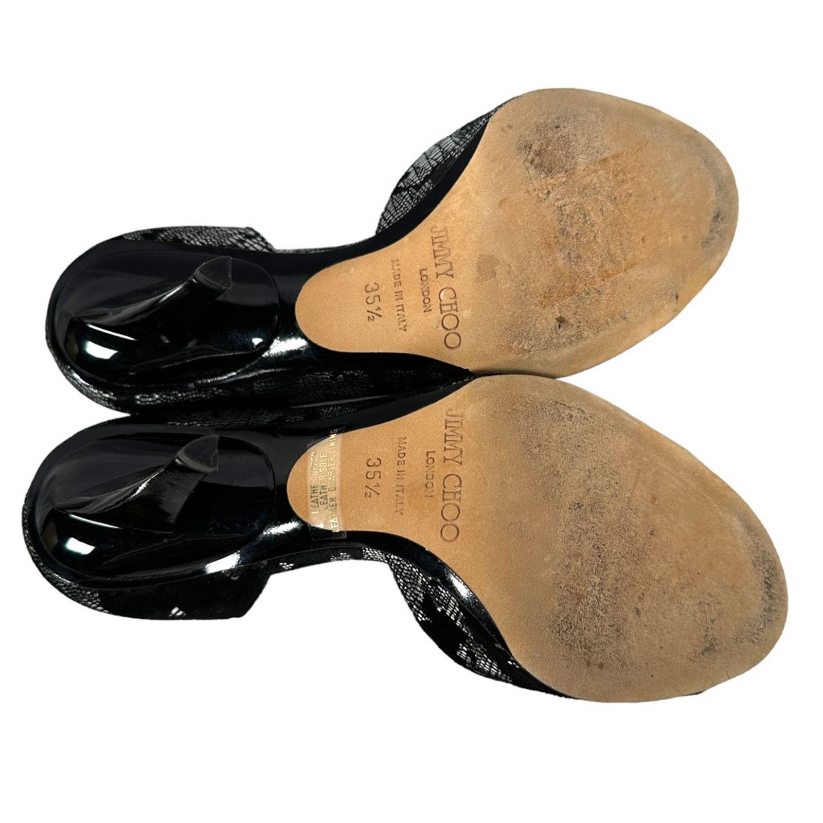 Jimmy Choo Jimmy Choo Gino Heels Pumps Black Metallic Snakeskin 35.5 Size US 5.5 / IT 35.5 - 5 Thumbnail