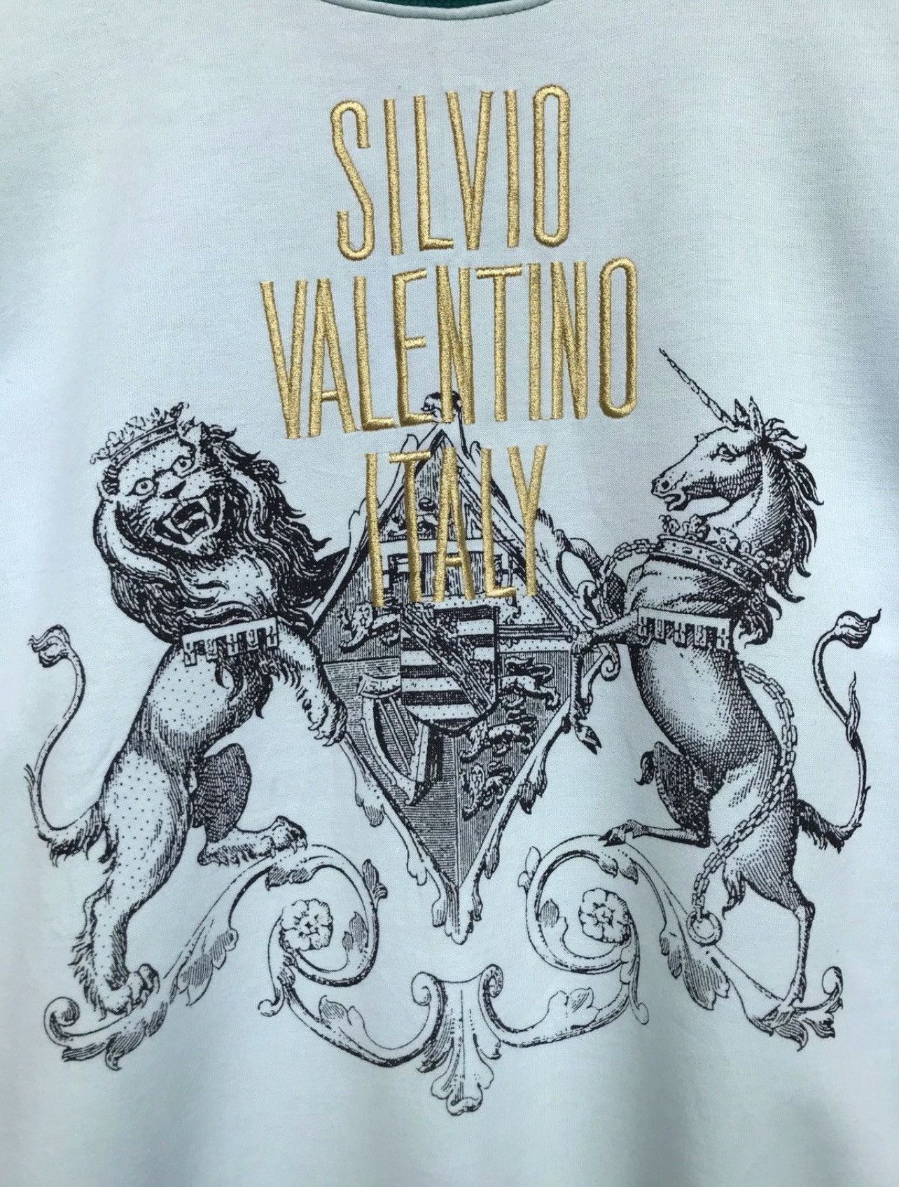Valentino Vintage Silvio Valentino Spellout Embroidered Sweatshirt Size US L / EU 52-54 / 3 - 4 Thumbnail