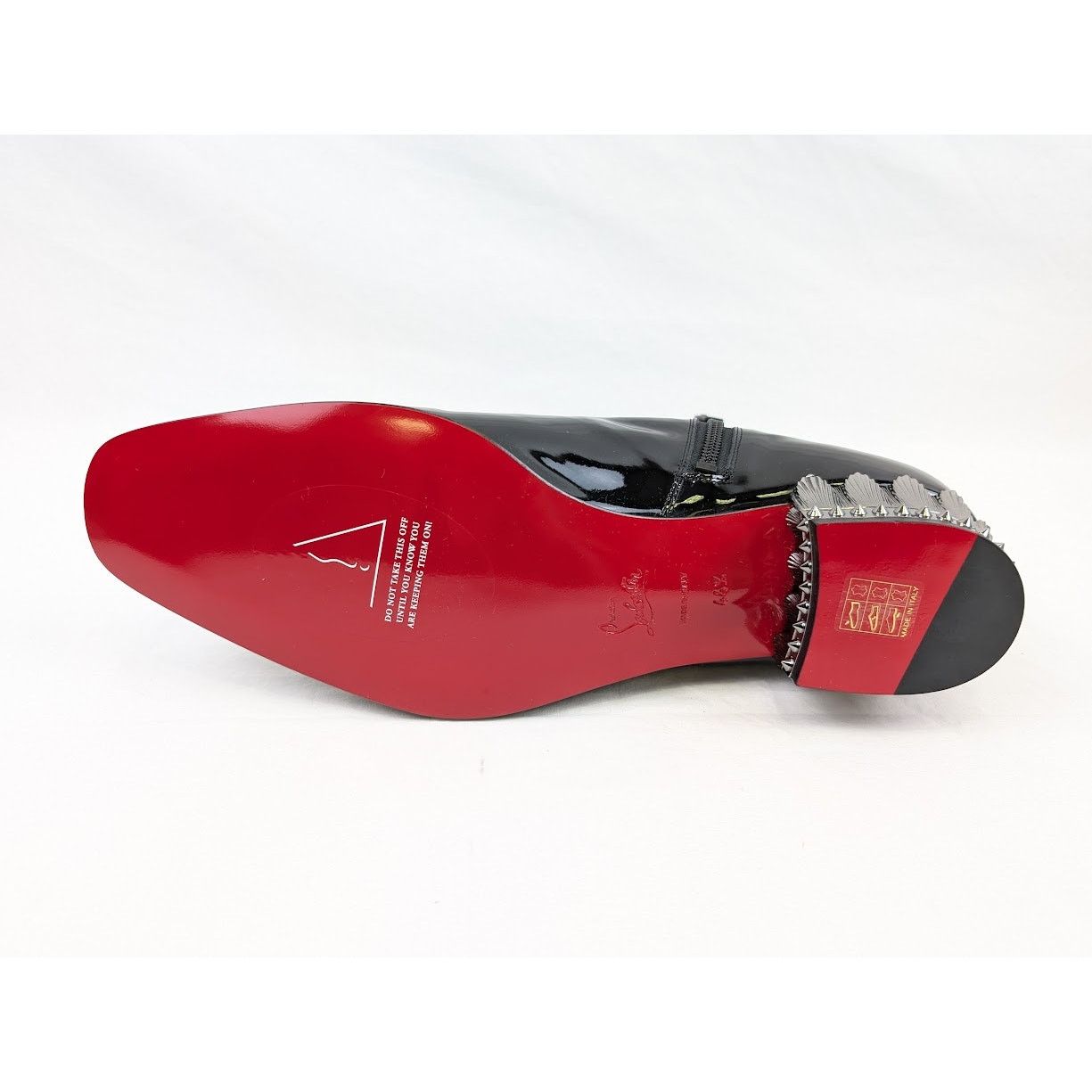 Christian Louboutin o1rshd1 Patent Lipsiboots in Black/Lin Loubi Size US 11.5 / EU 44-45 - 12 Thumbnail