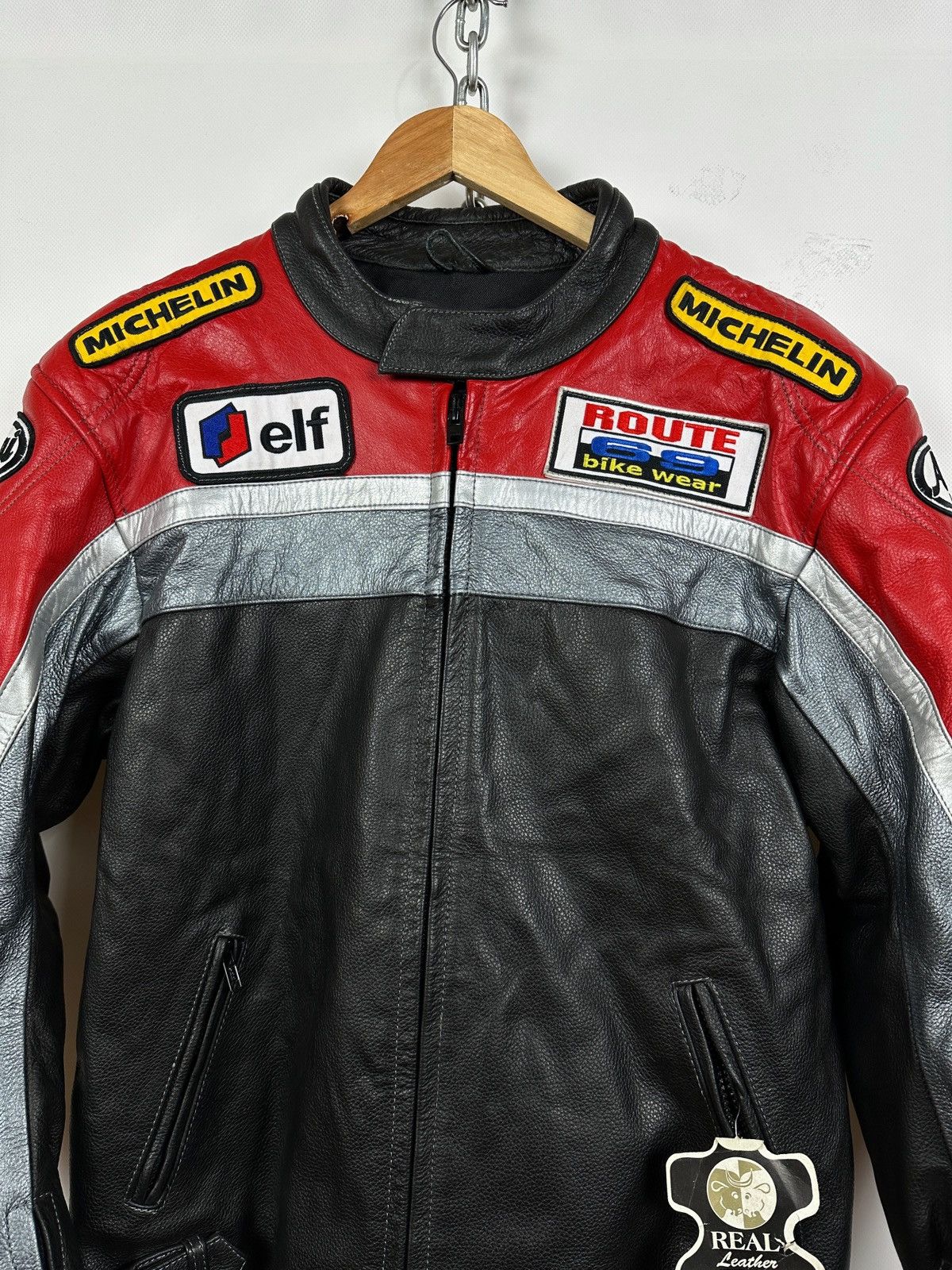 Other Route 69 Michelin Shell Motorcycle Racing Leather Jacket Size US XL / EU 56 / 4 - 4 Thumbnail