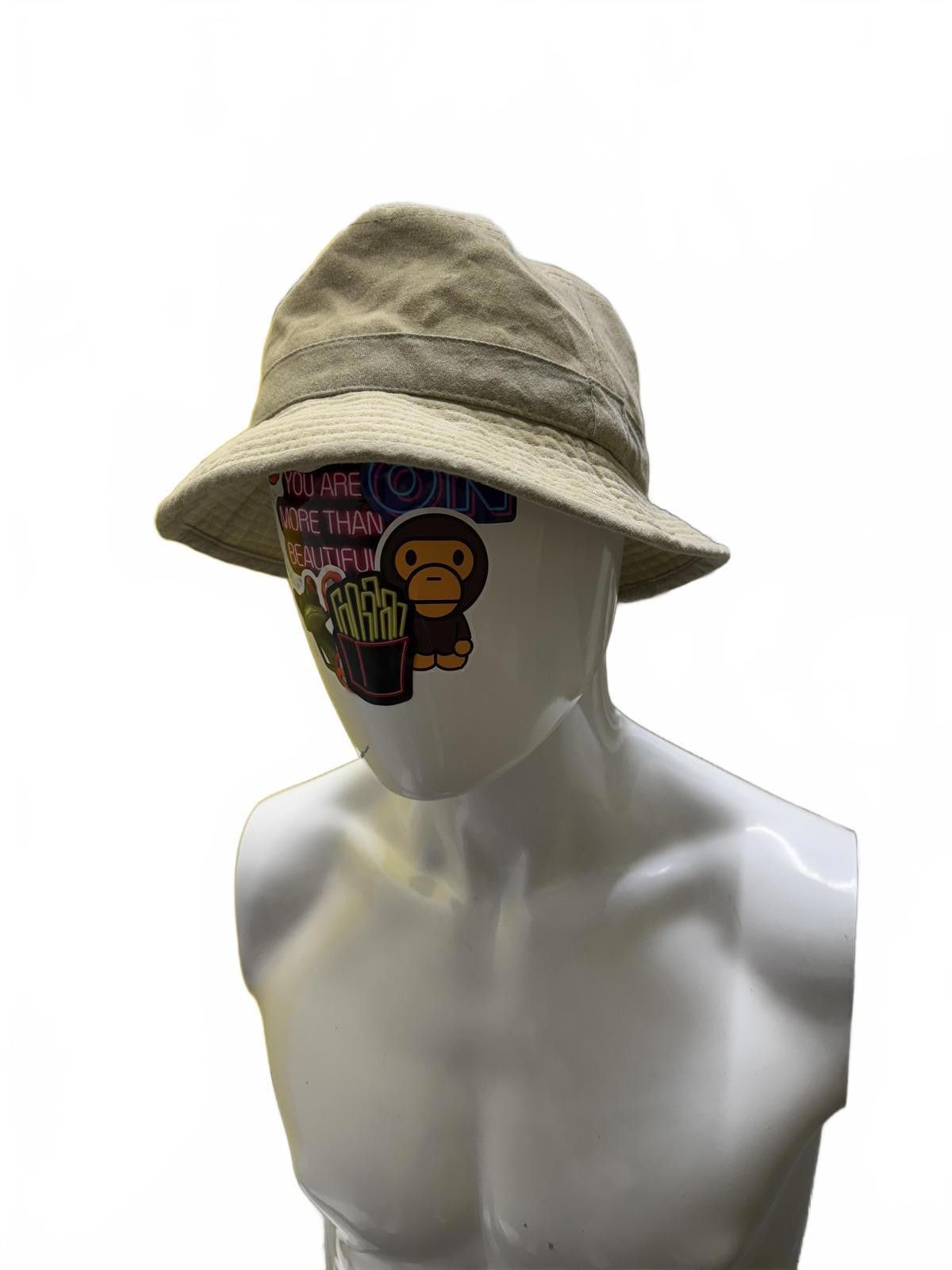 The Unbranded Brand Beige Cotton Bucket Hat for Men Size ONE SIZE - 4 Thumbnail