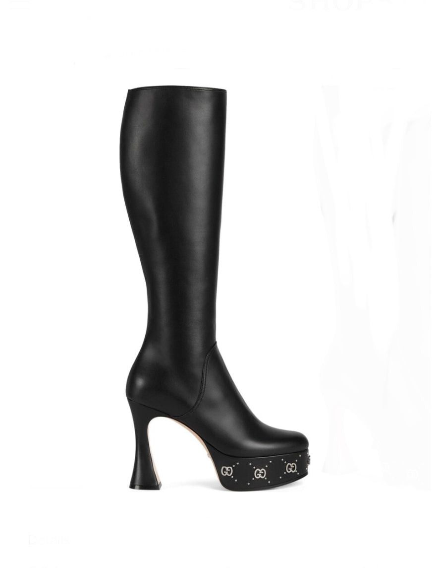 Gucci GG Studs 115mm platform boots SIZE 38