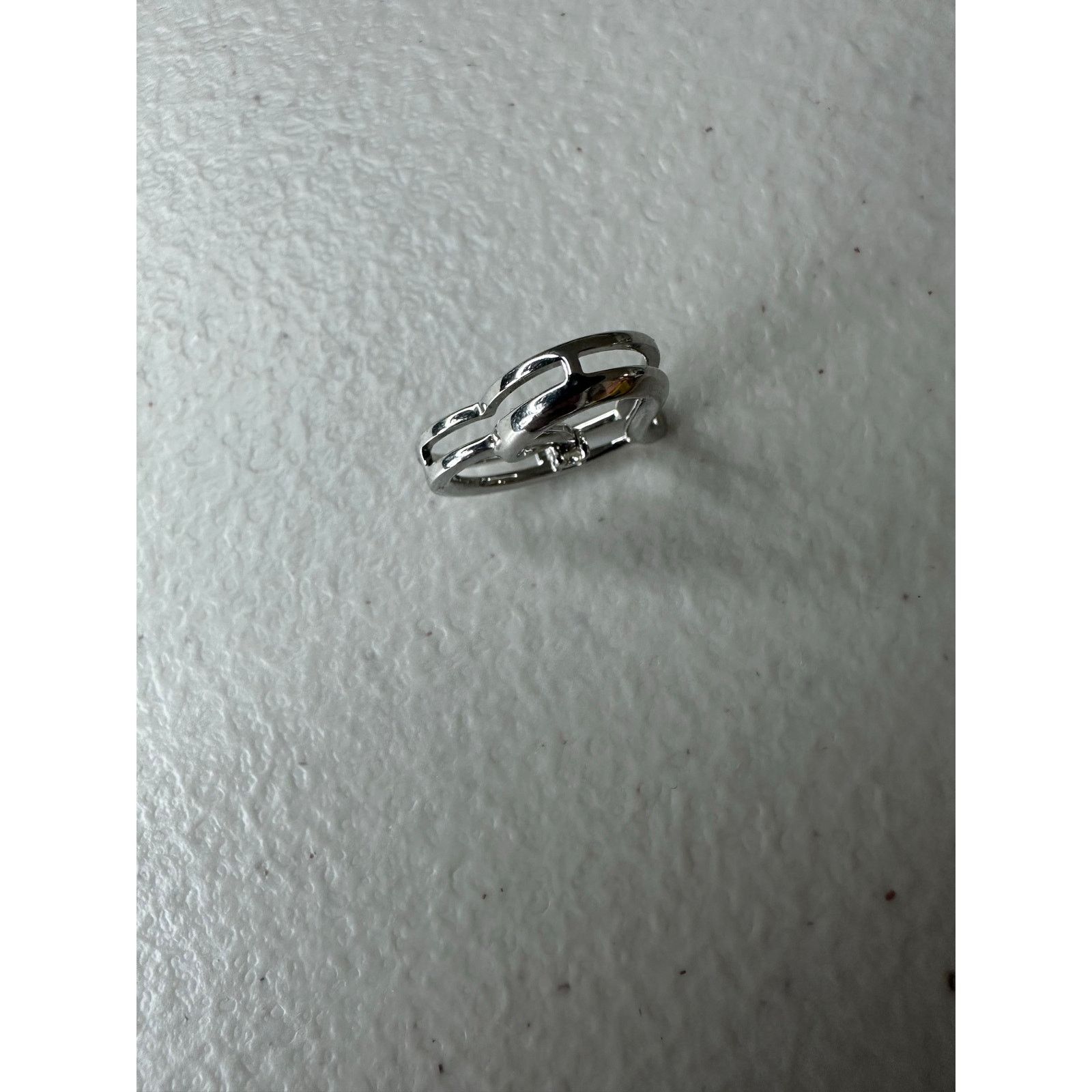& Other Stories 925 Sterling Silver Real Diamond Open Heart Slide Pendant Size ONE SIZE - 4 Thumbnail