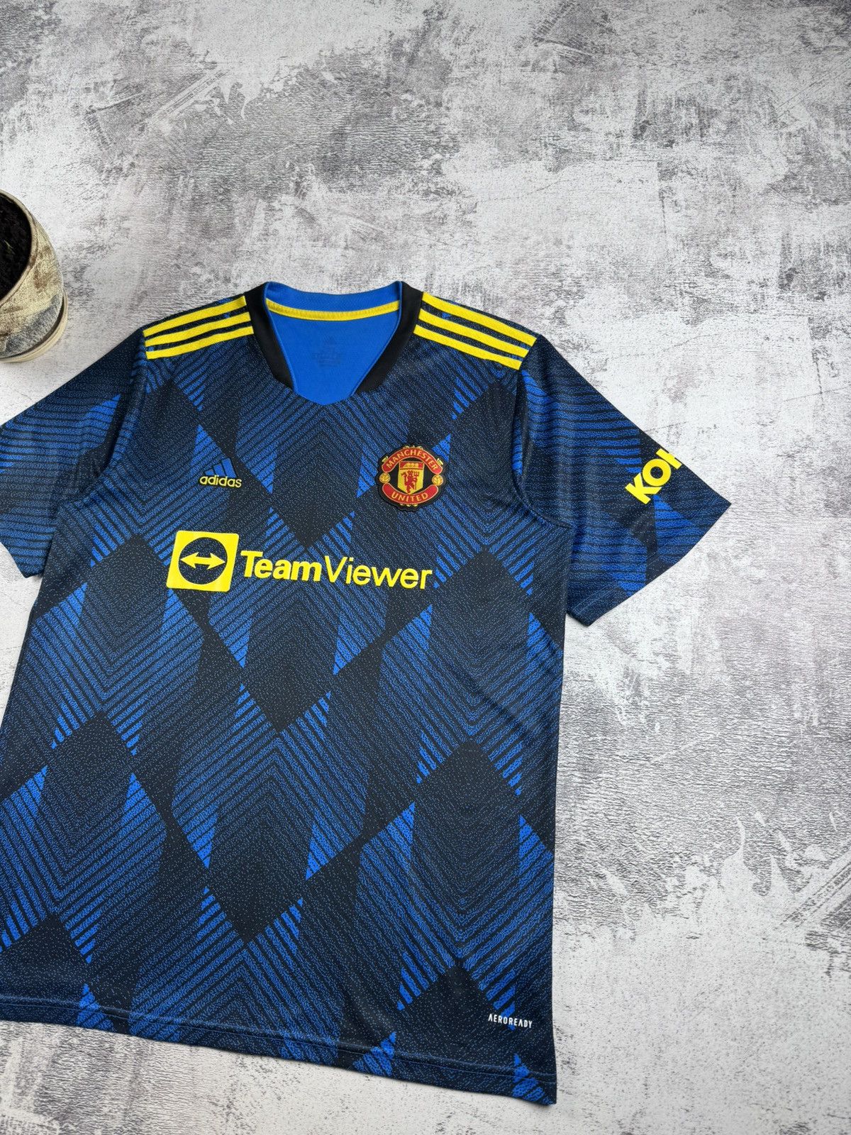 Adidas Manchester United Cristiano Ronaldo 2021/2022 Third Jersey Blockcore T Shirt Tee Size US XXL / EU 58 / 5 - 5 Thumbnail