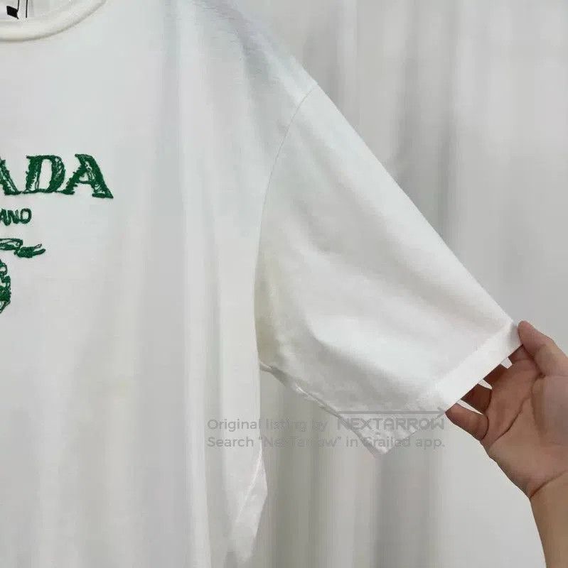 Prada Prada Summer Men's White Logo T-Shirt. Size US XL / EU 56 / 4 - 3 Thumbnail
