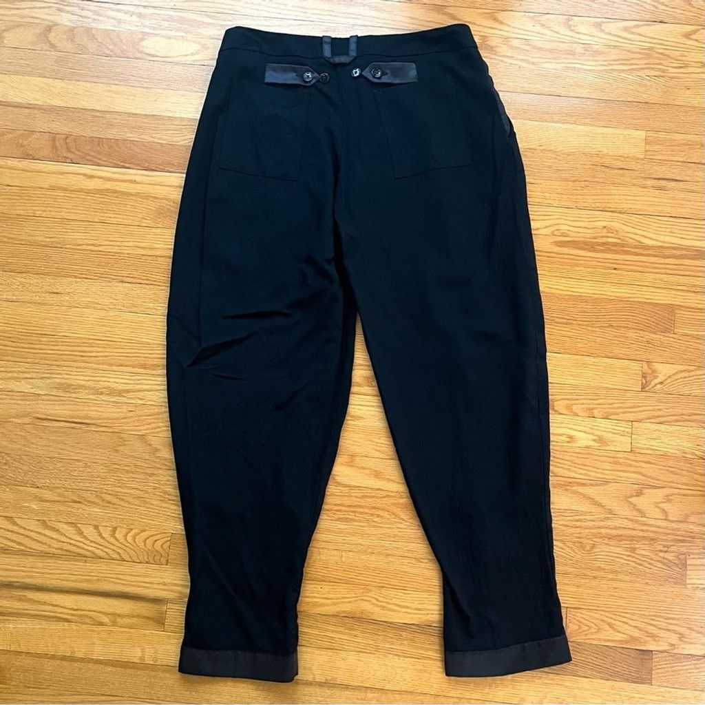 Emporio Armani EMPORIO ARMANI Black Wool Blend Trouser Pants Size 30" / US 8 / IT 44 - 2 Thumbnail