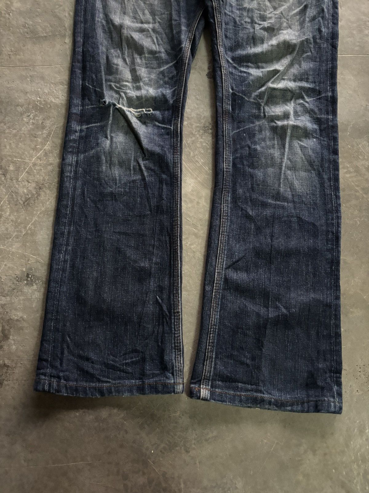 If Six Was Nine Distressed Flare SEMANTIC DESIGN punk grunge style japanese Size US 31 - 10 Thumbnail