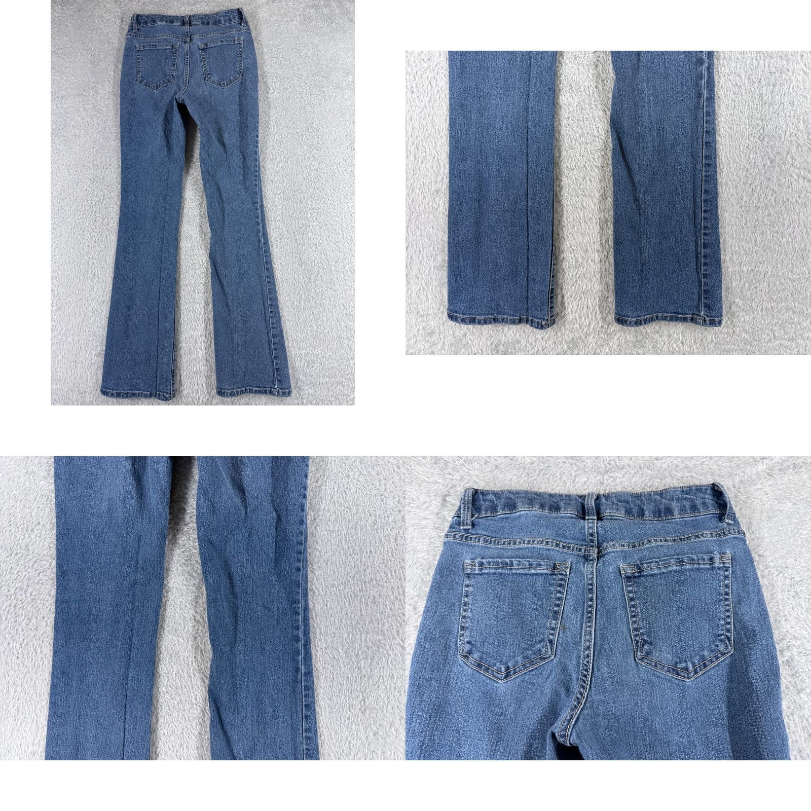 Vintage No Boundaries Jeans Womens 24 Blue Denim Bootcut Light Wash Stretch 5-Pocket 24x29 Cotton Size 32" / US 10 / IT 46 - 9 Thumbnail