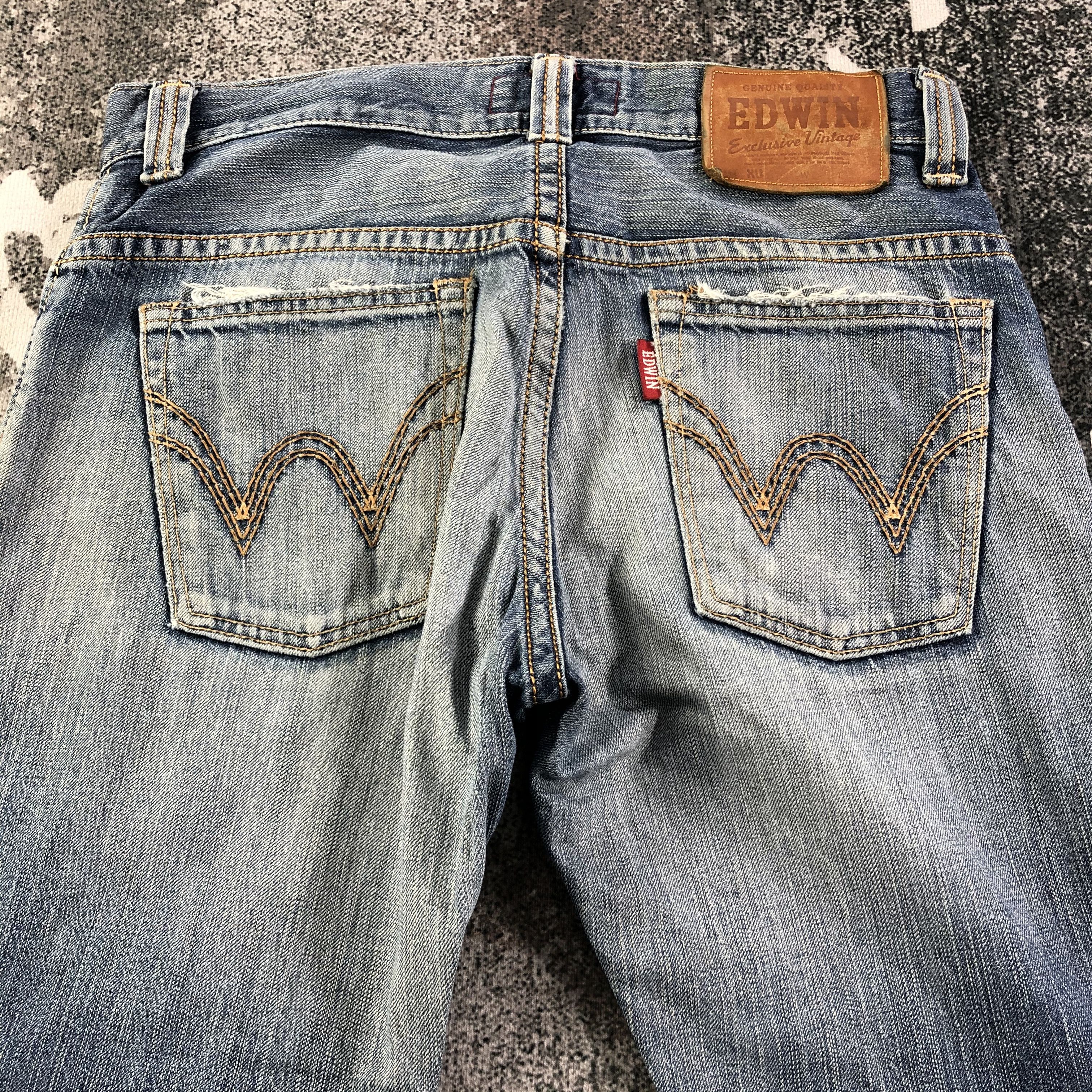 Edwin Edwin XV Jeans Faded Blue Denim KJ1848 Size US 30 / EU 46 - 4 Thumbnail